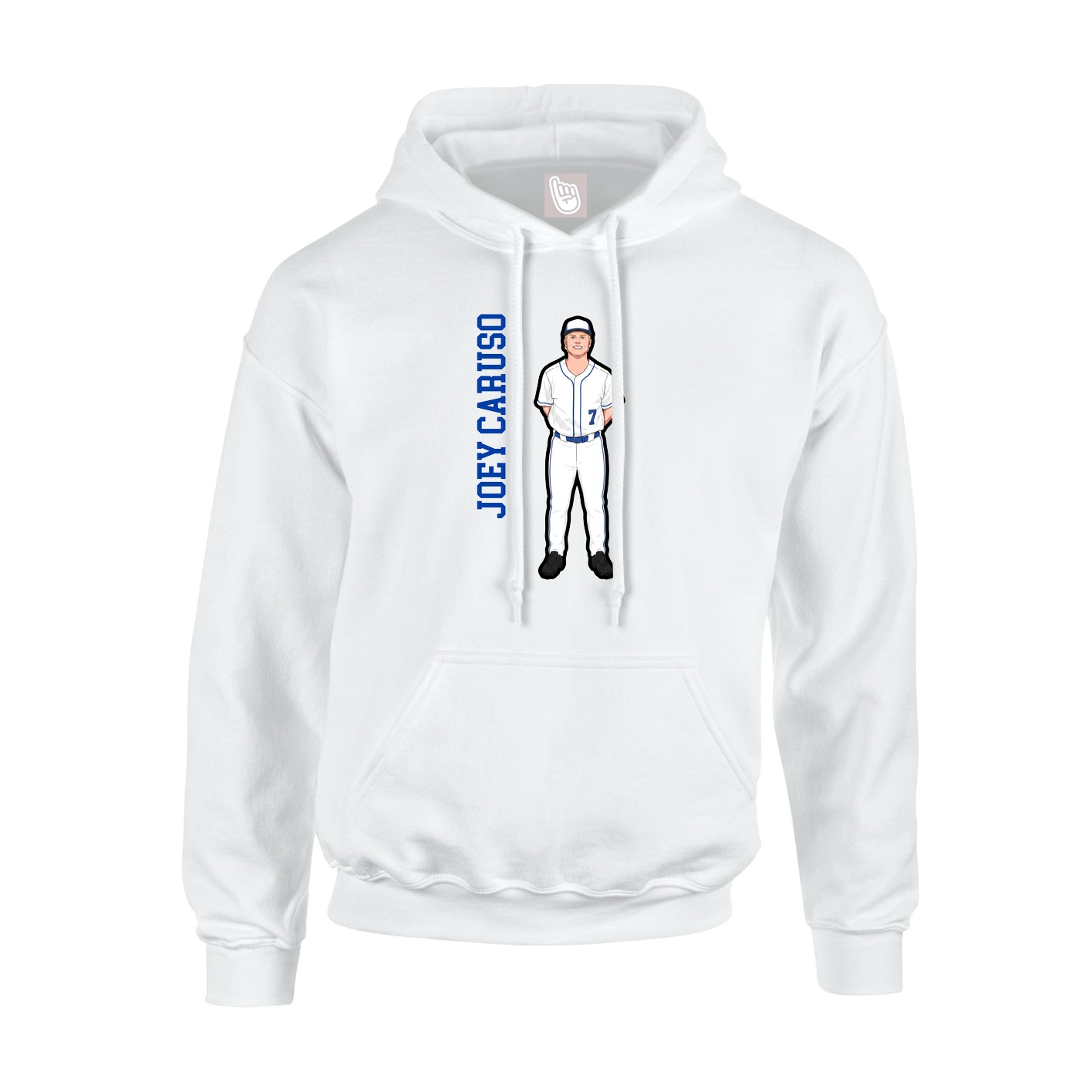 Hoodie — Name Vertical in White