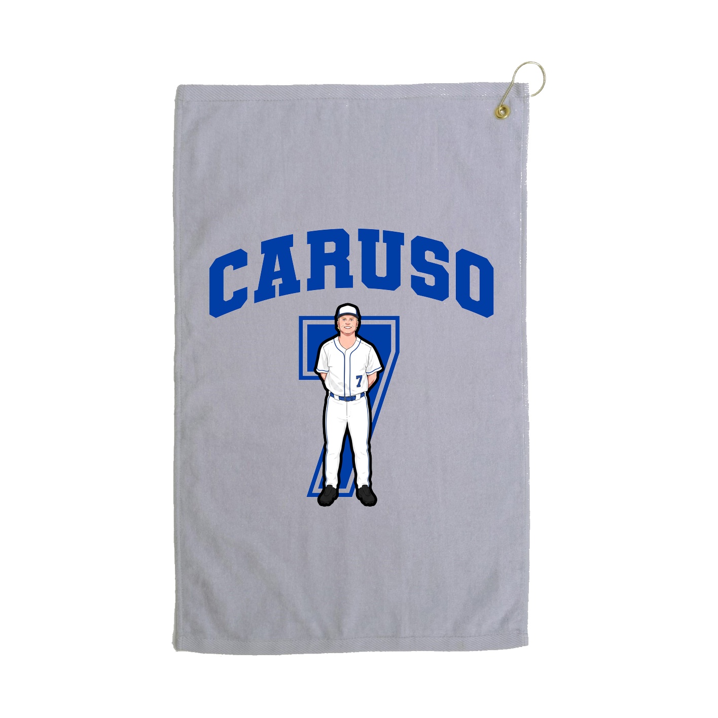 Golf Towel — Number in Grey