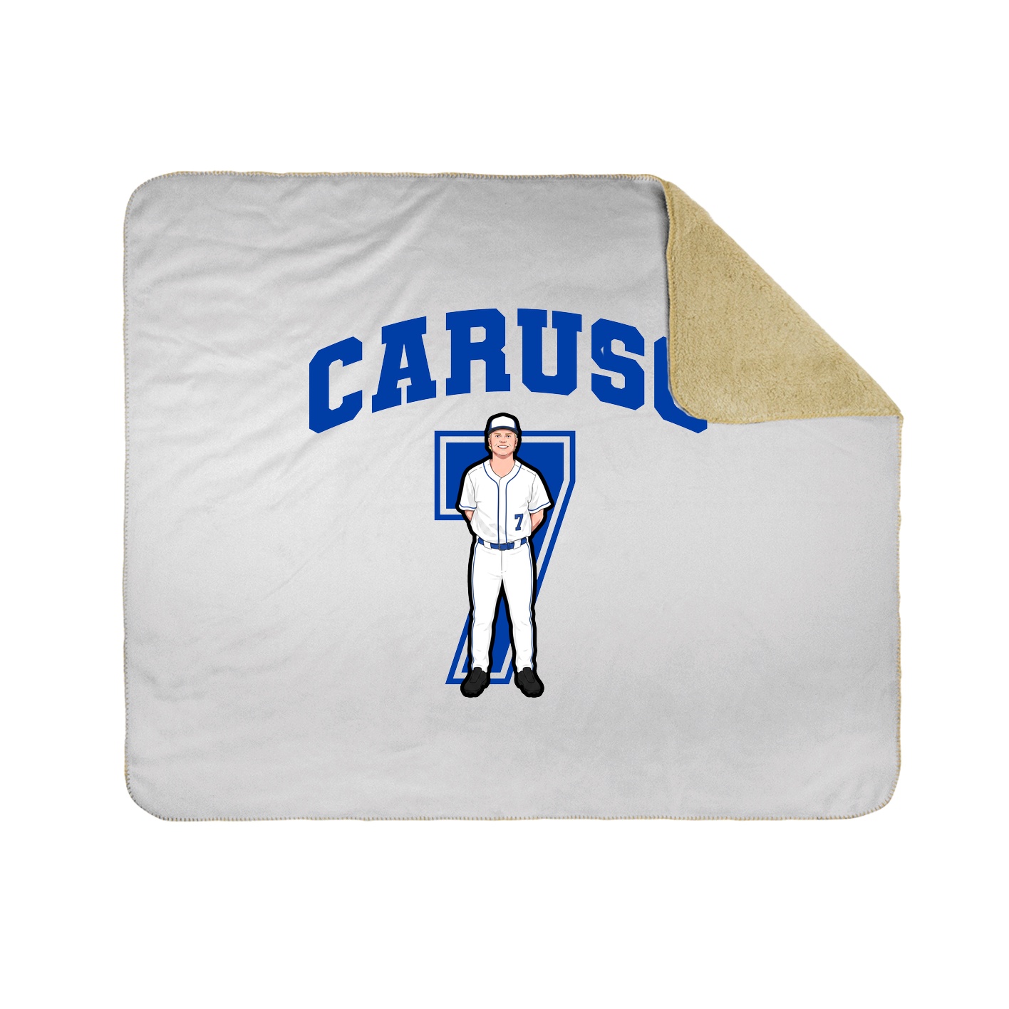 Throw Blanket — Number in White