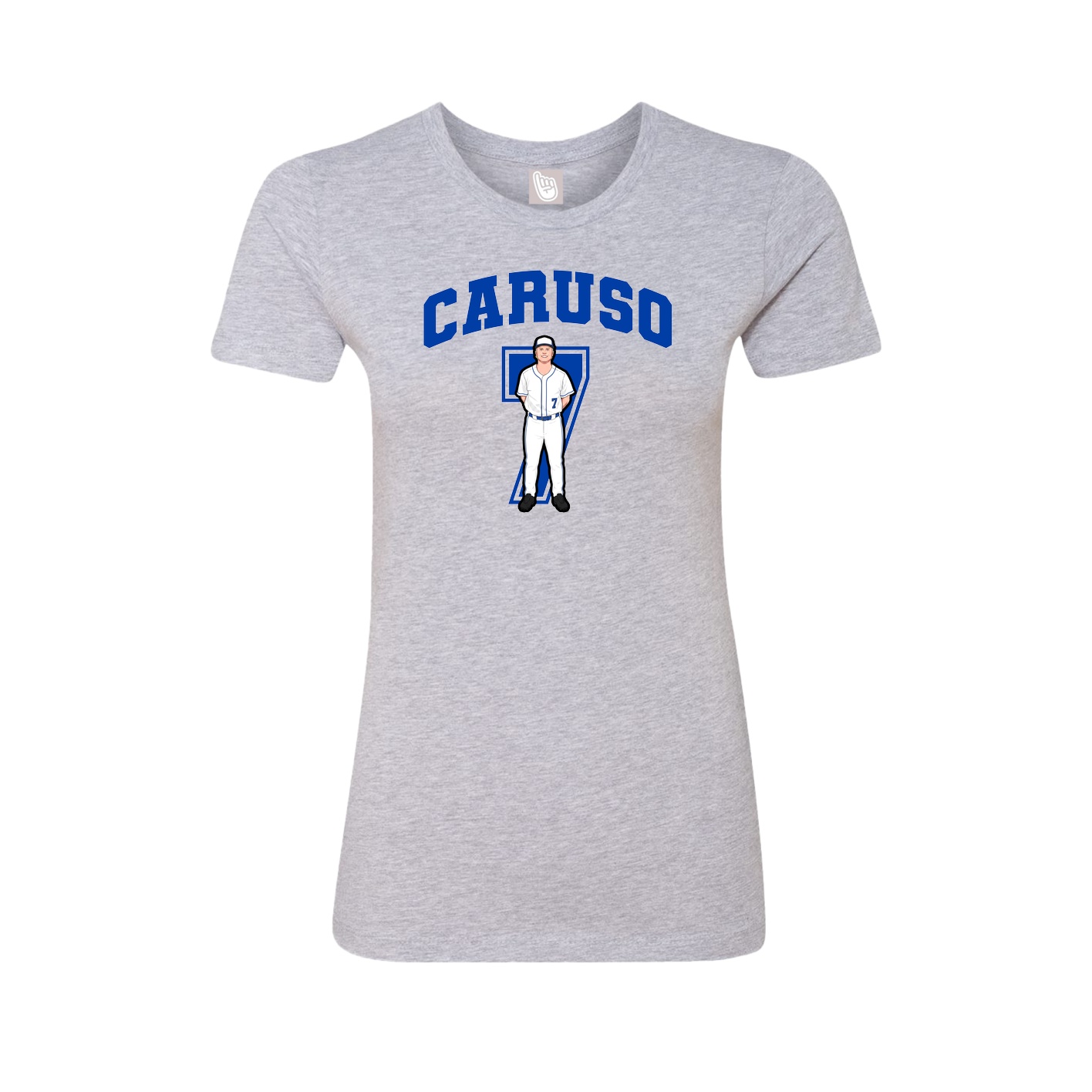 Fitted Women's Tee — Number in Grey
