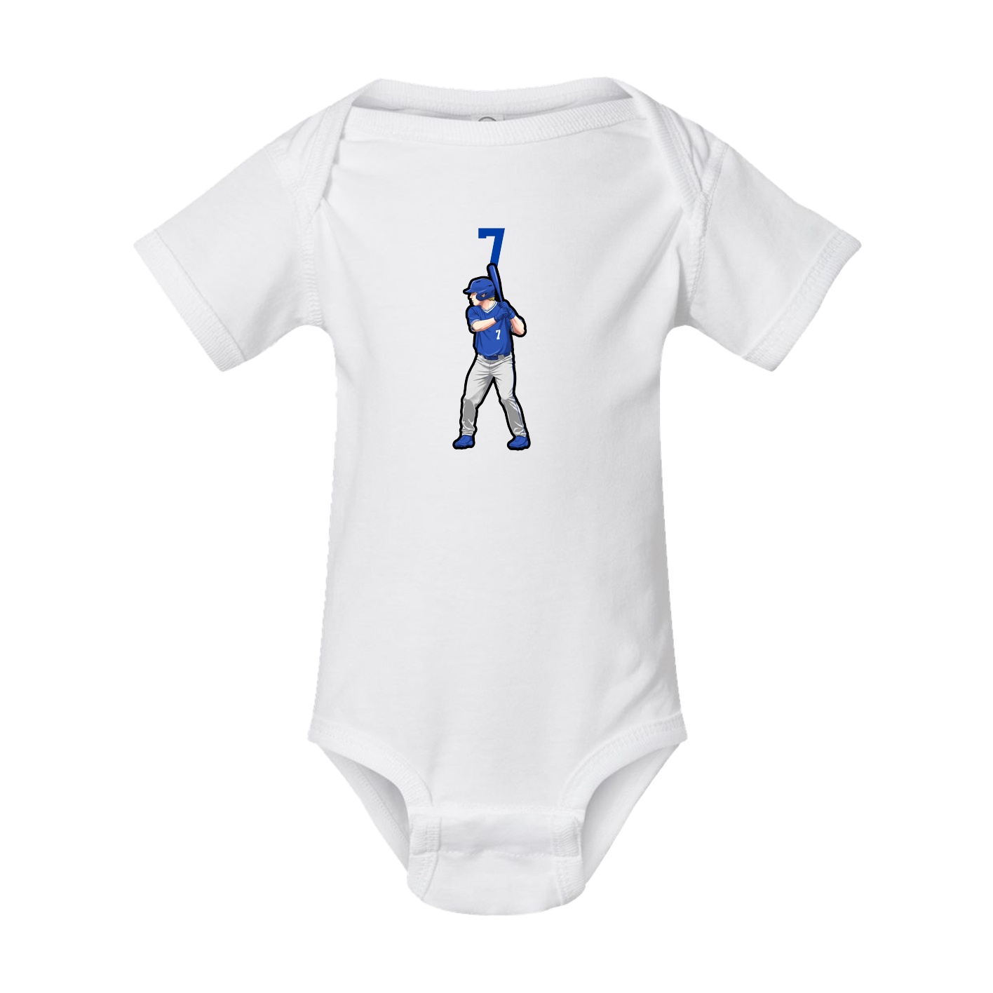 Baby Onesie — Number Top in White
