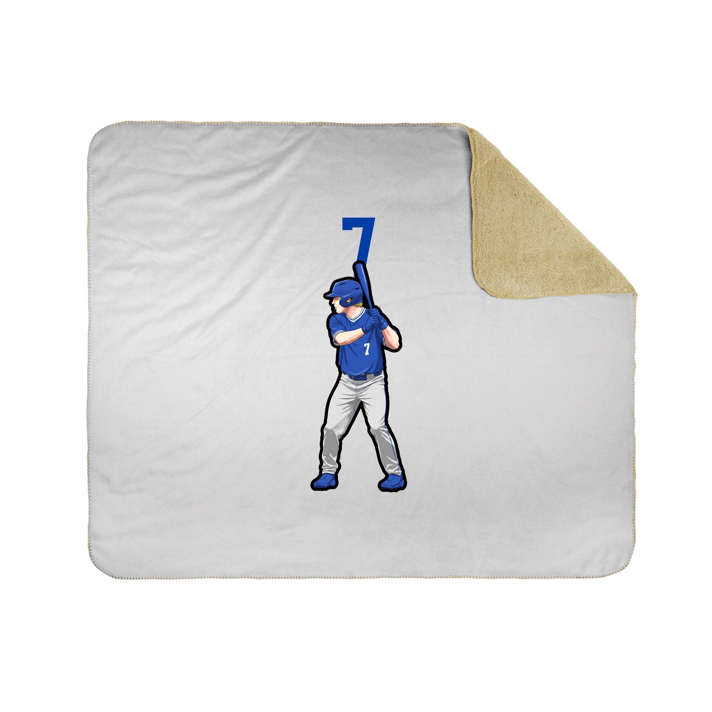 Throw Blanket — Number Top in White