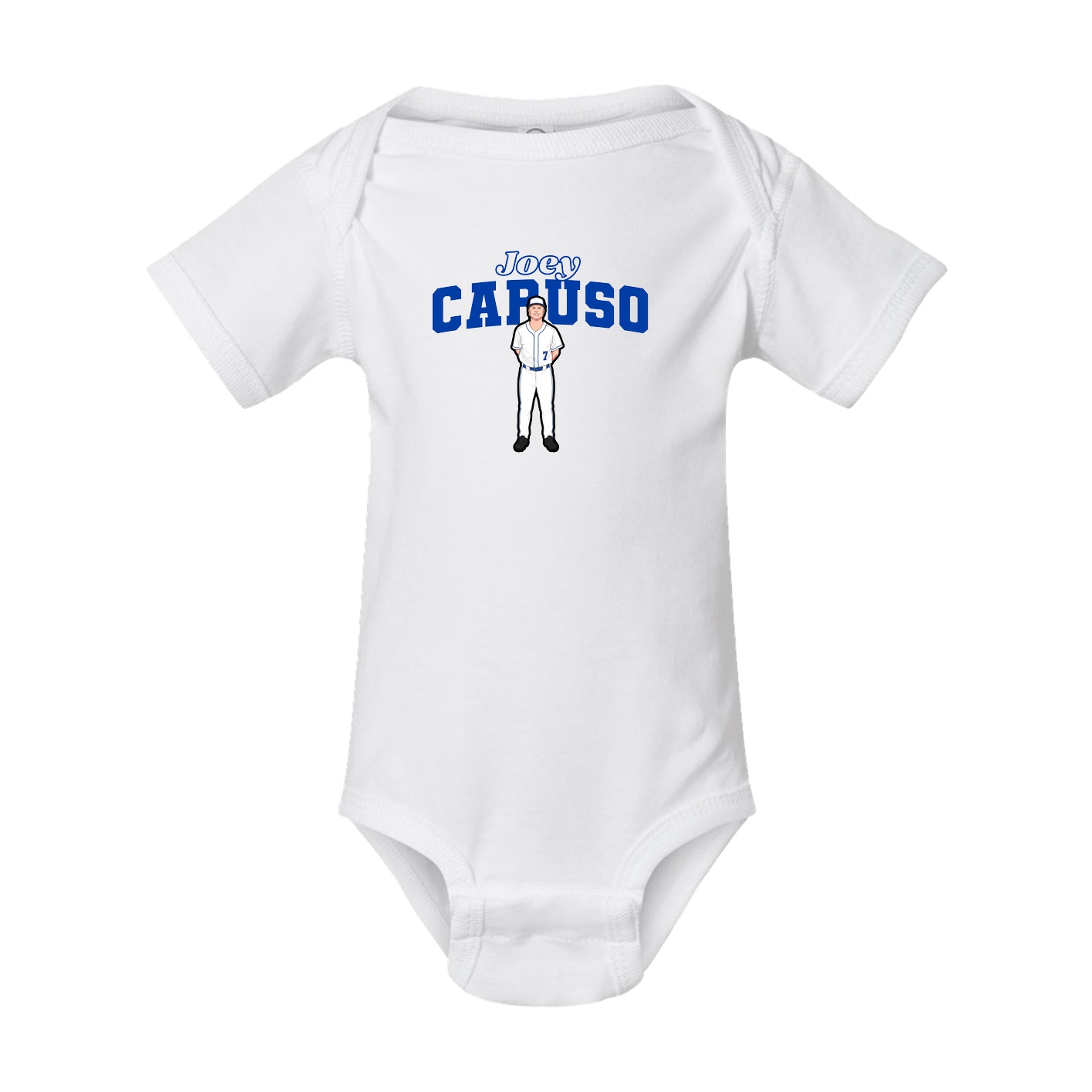 Baby Onesie — Name Arch in White