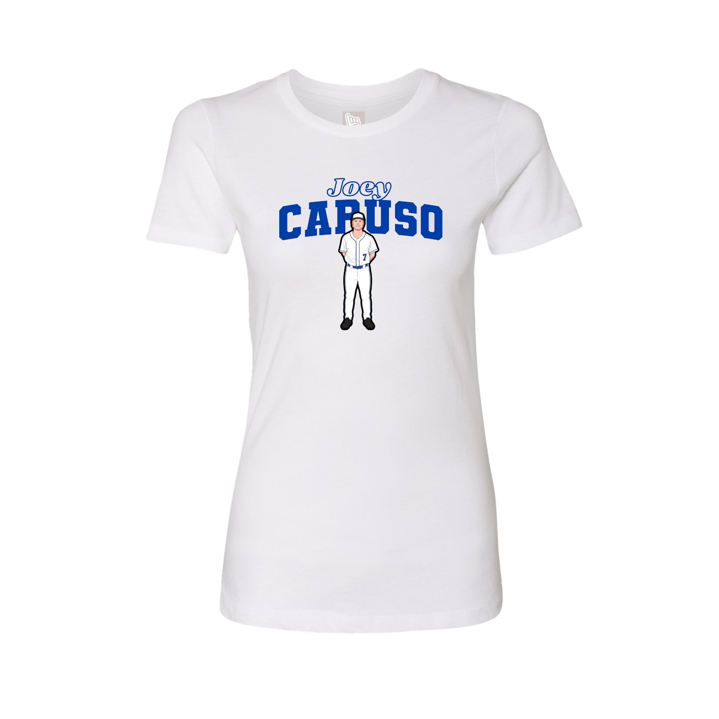 Fitted Women's Tee — Name Arch in White