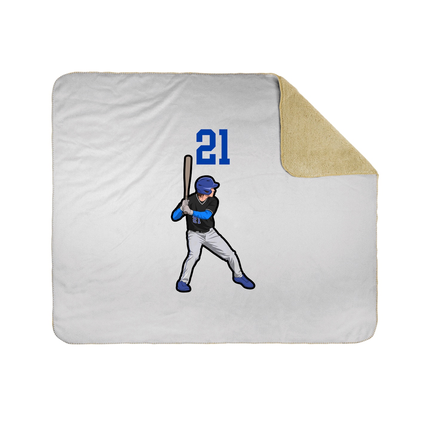 Throw Blanket — Number Top in White