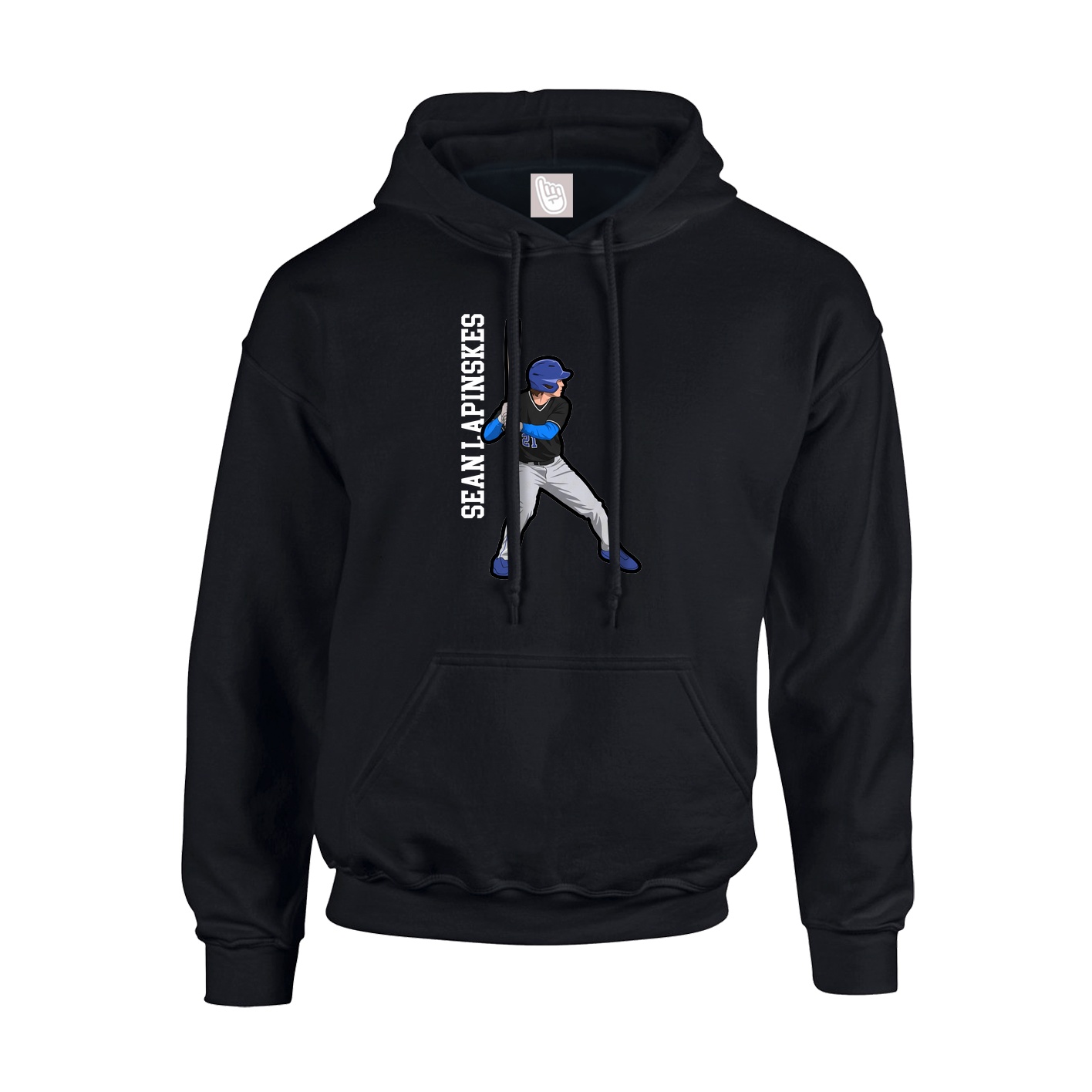Youth Hoodie — Name Vertical in Black