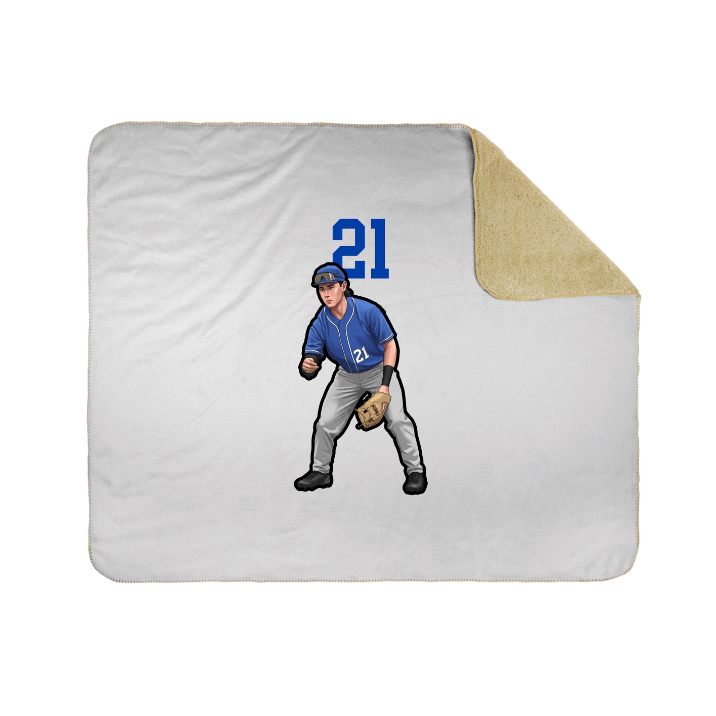 Throw Blanket — Number Top in White