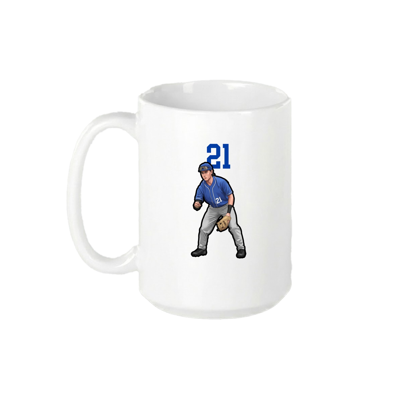 15oz Coffee Mug — Number Top in White