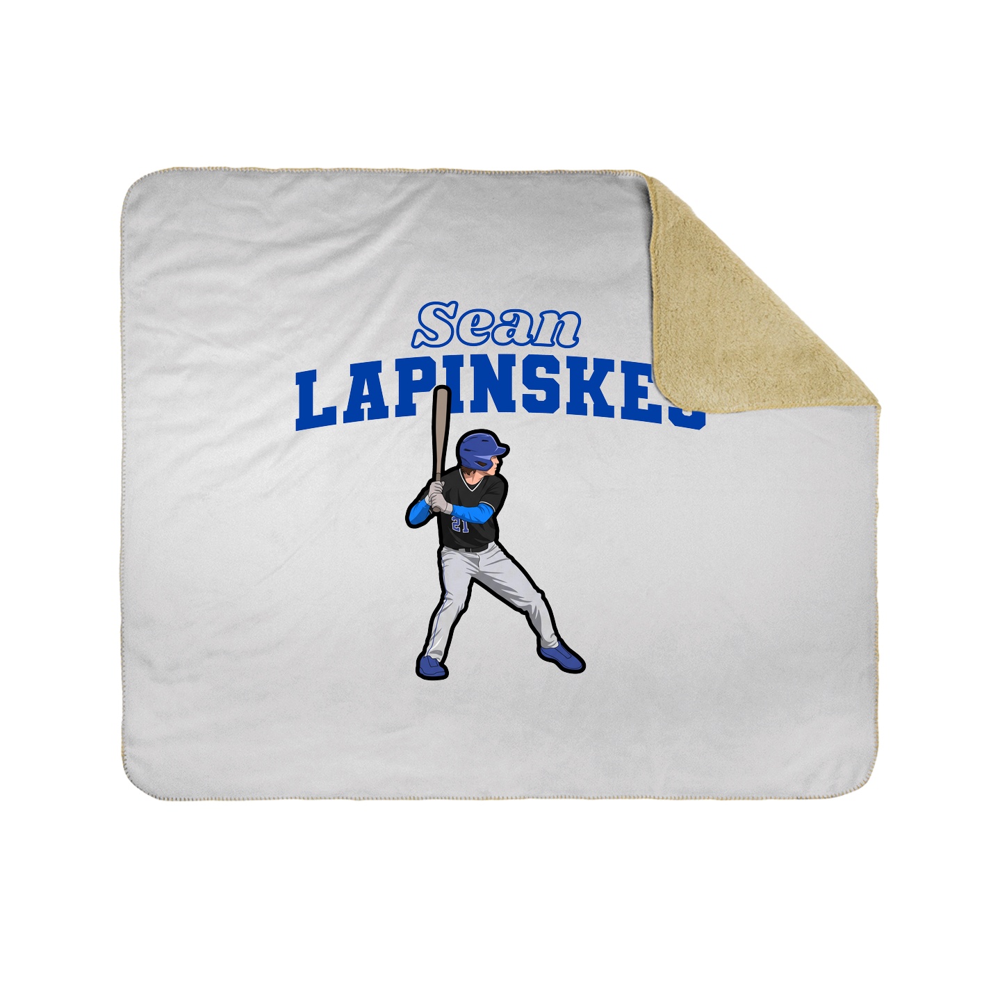 Throw Blanket — Name Arch in White