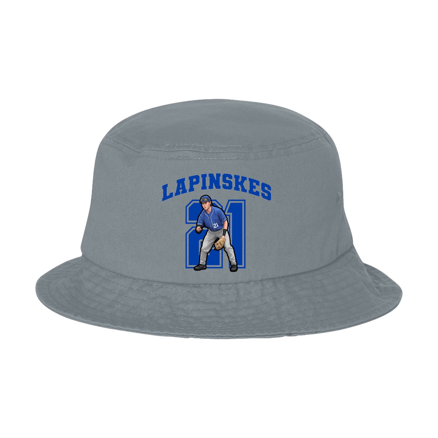 Bucket Cap — Number in Grey