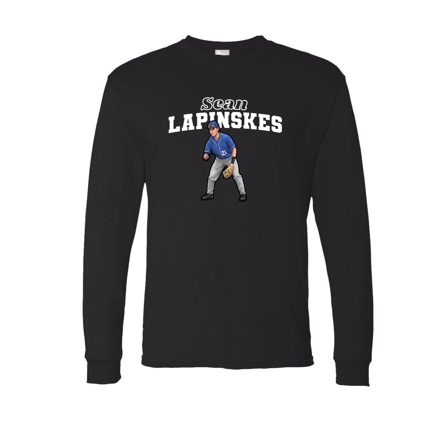 Long Sleeve Tee — Name Arch in Black