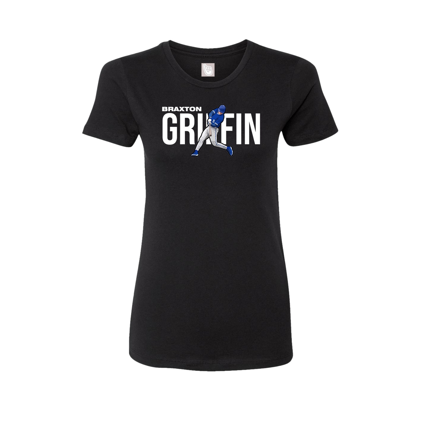 Fitted Women's Tee — Player Name in Black