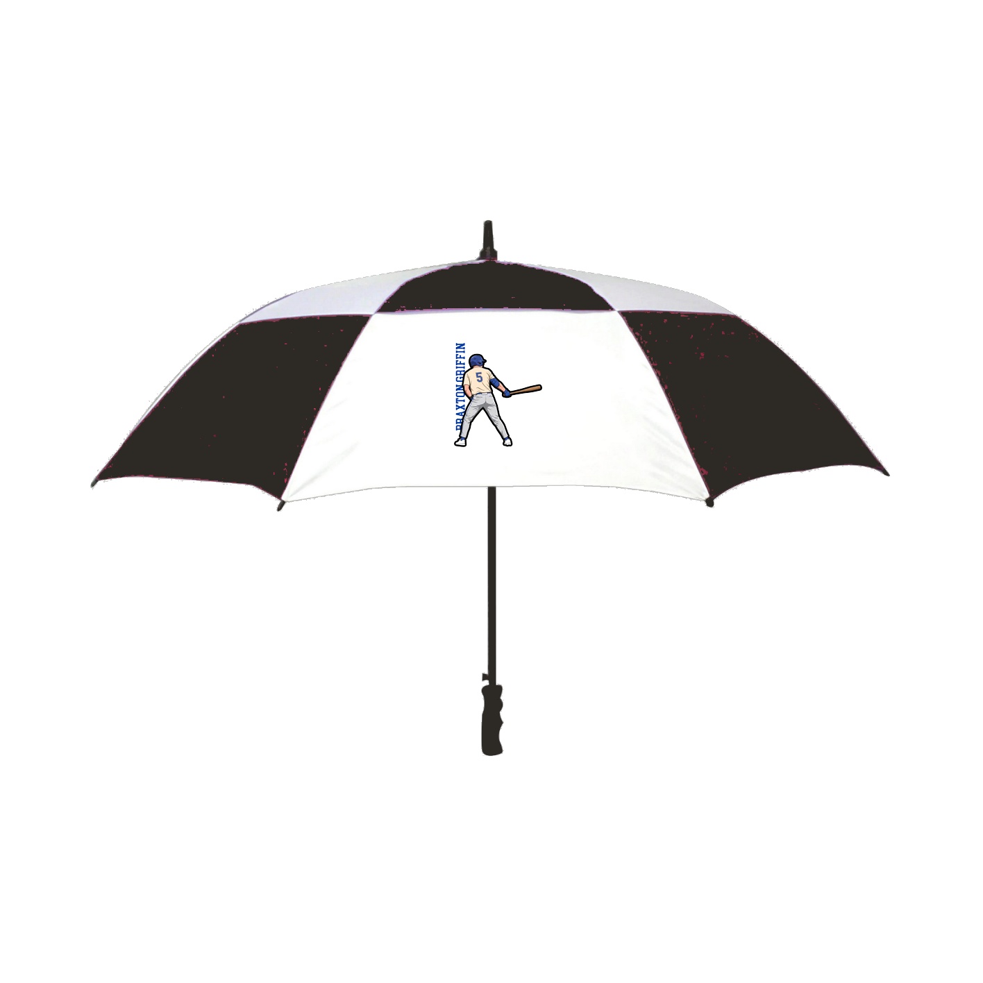 Golf Umbrella — Name Vertical in Black
