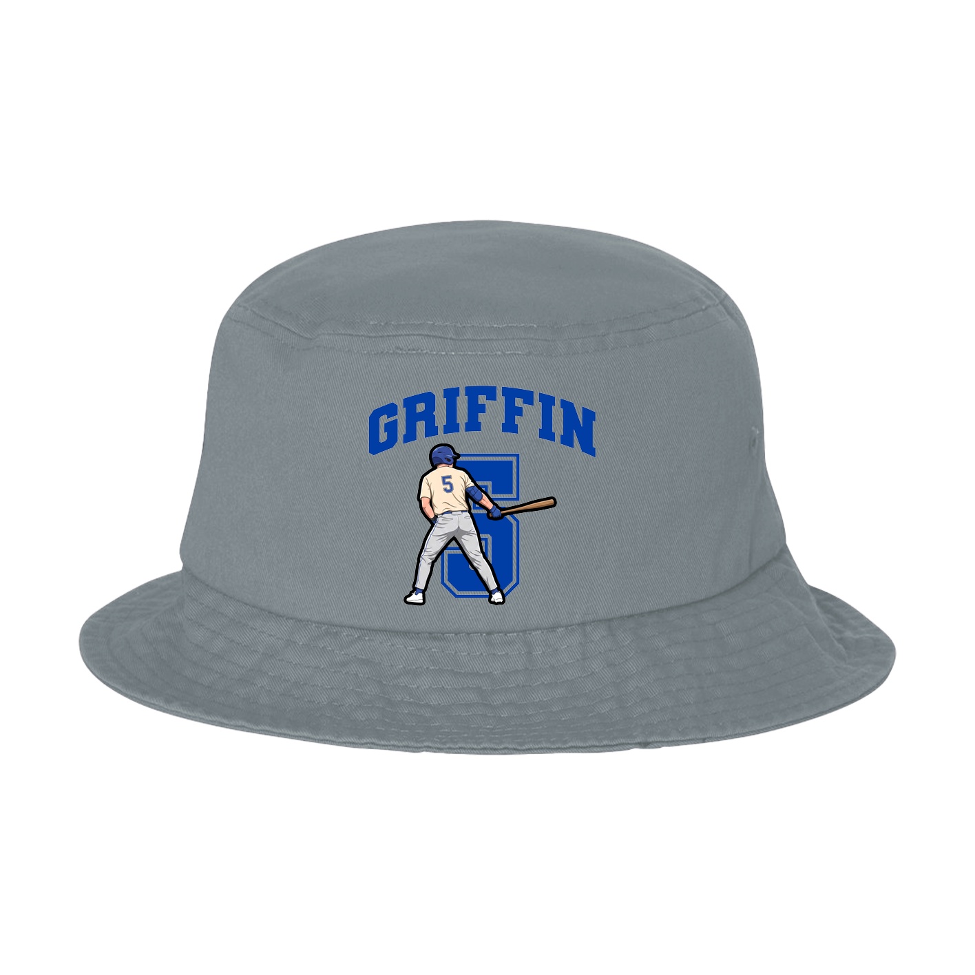 Bucket Cap — Number in Grey