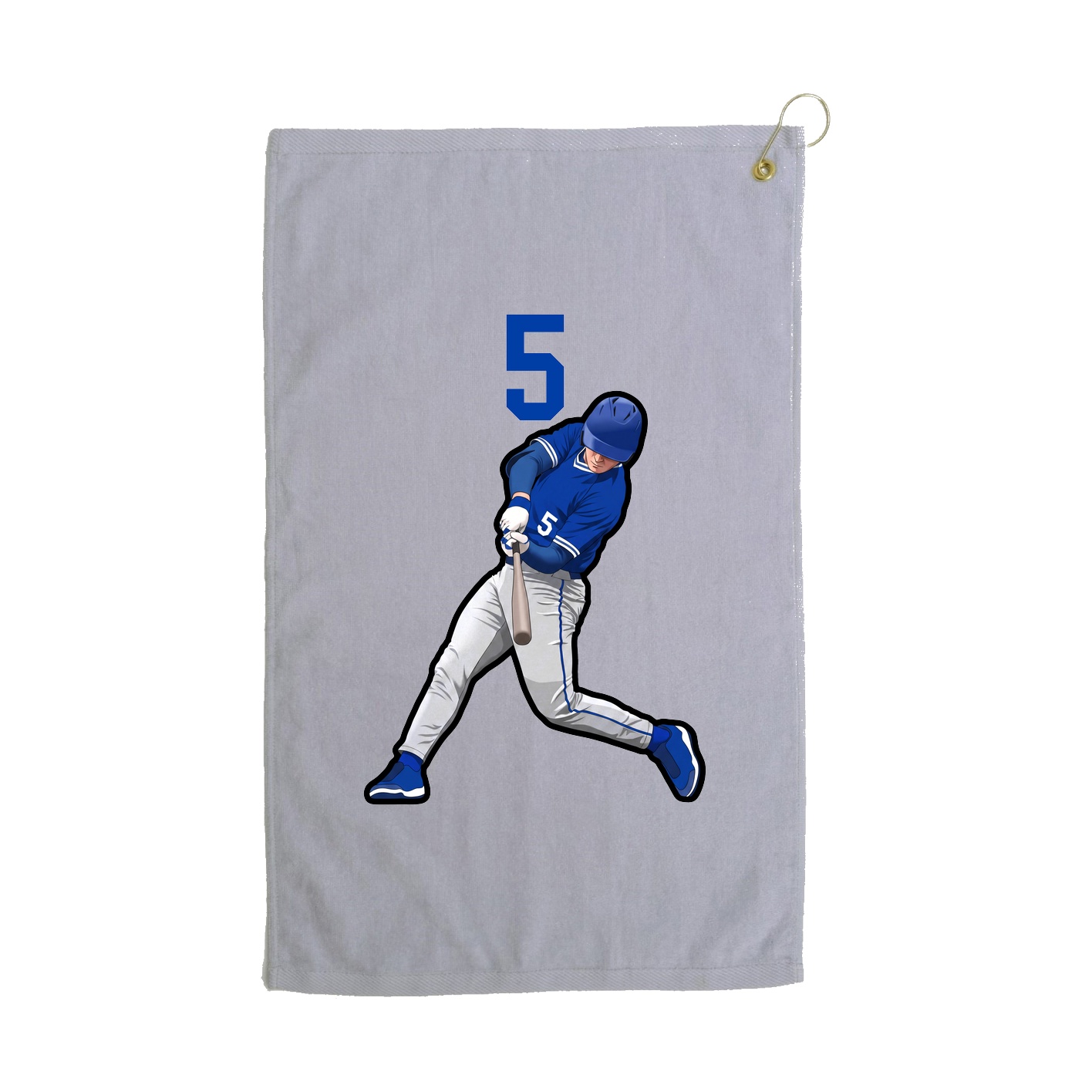 Golf Towel — Number Top in Grey