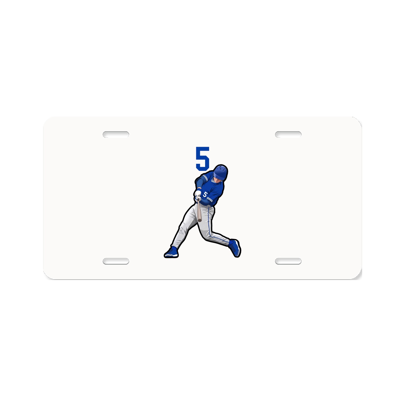 License Plate — Number Top in Classic