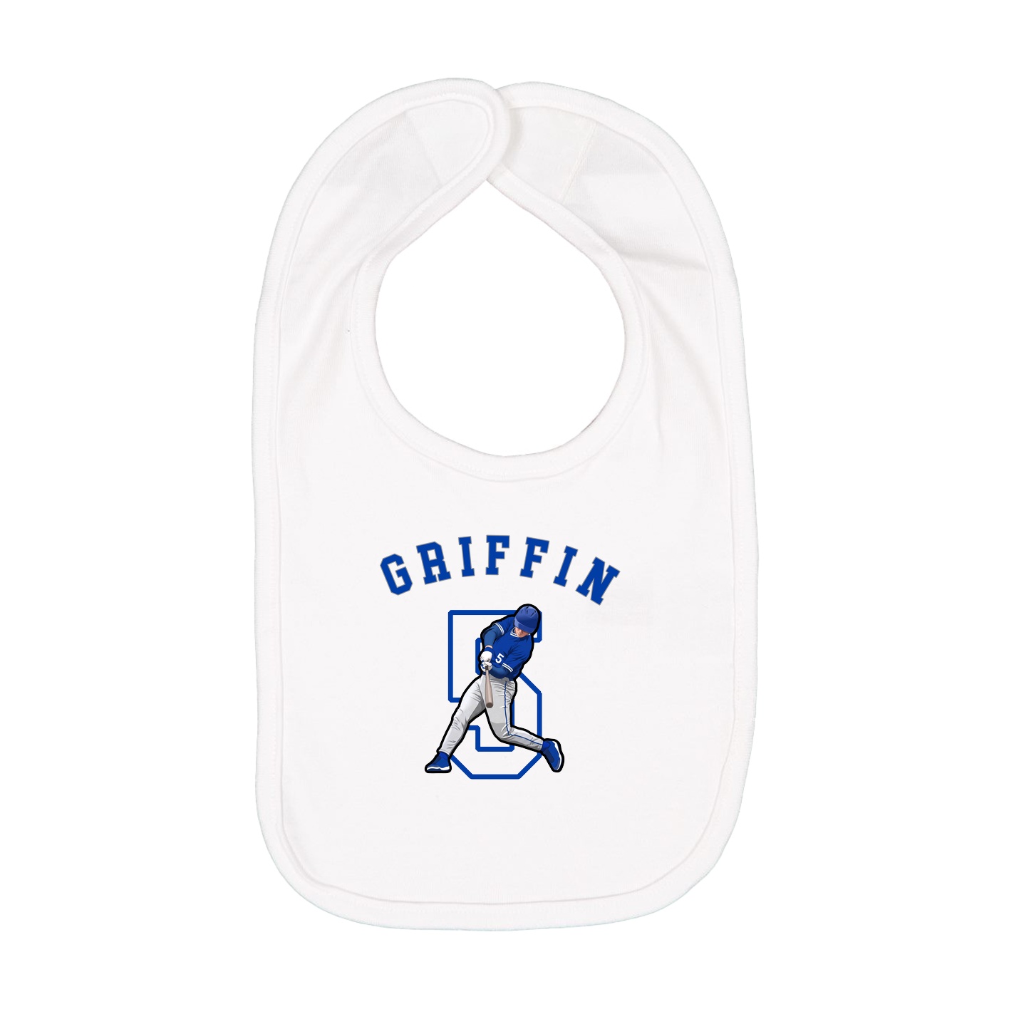 Infant Bib — Shirsey Arch in White