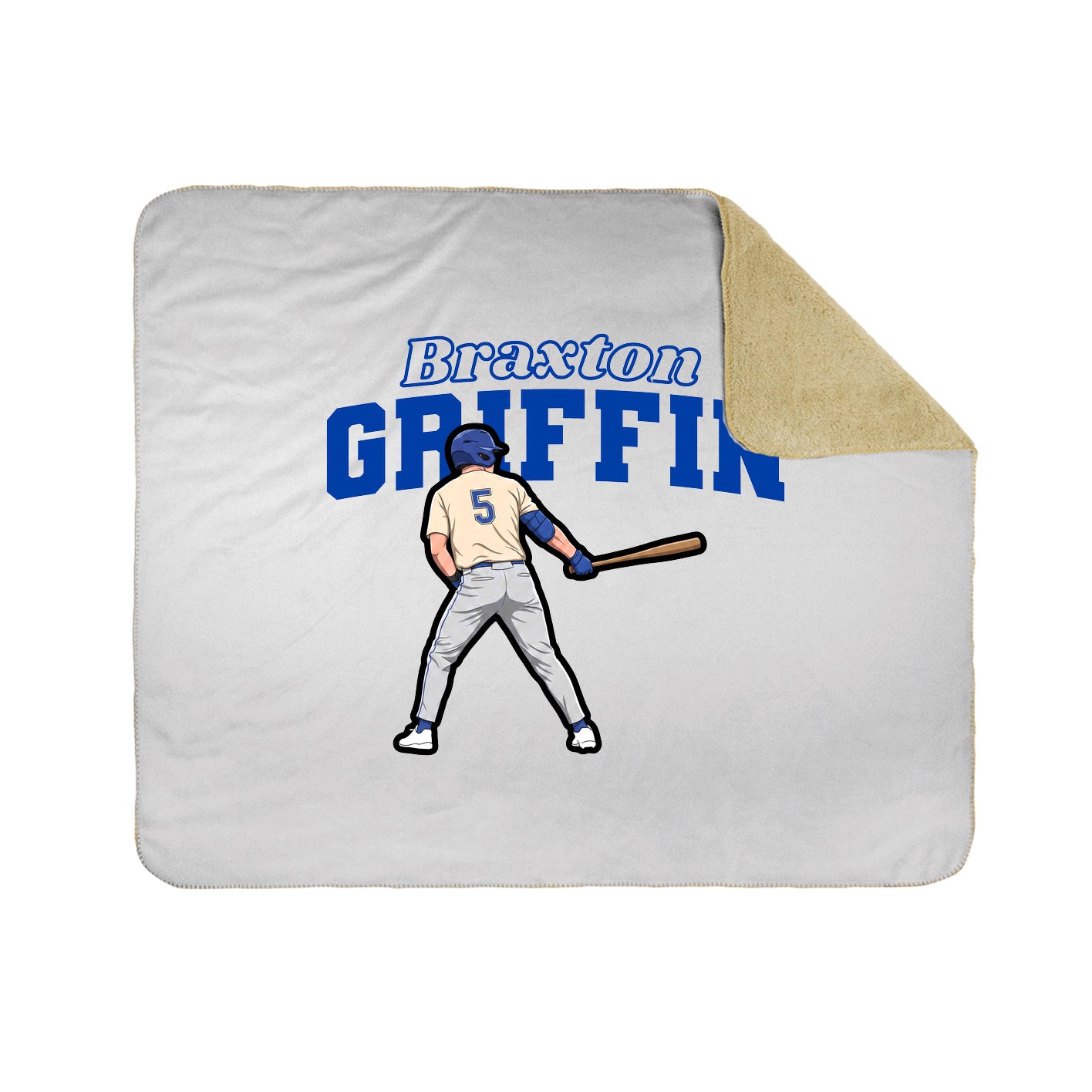Throw Blanket — Name Arch in White