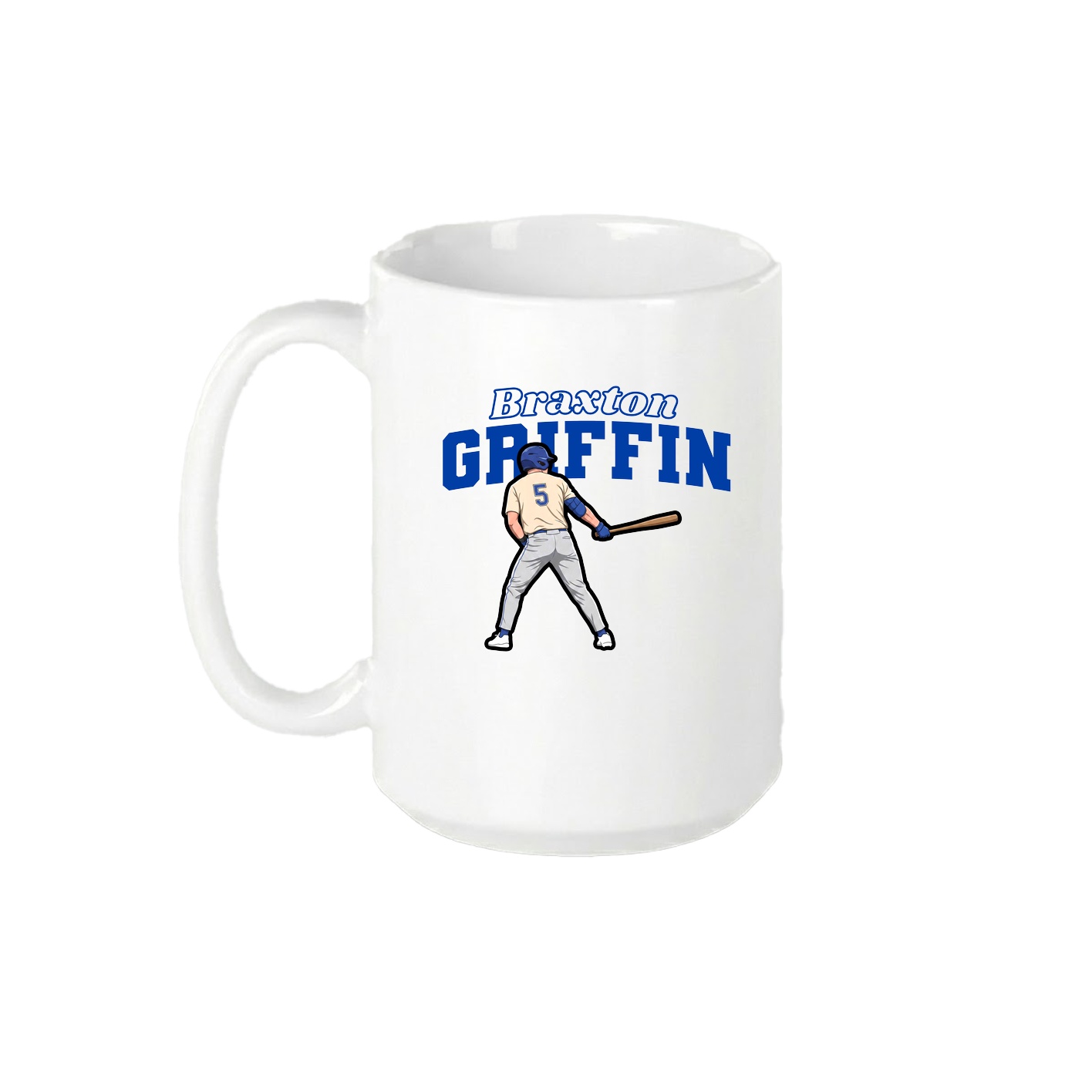 15oz Coffee Mug — Name Arch in White