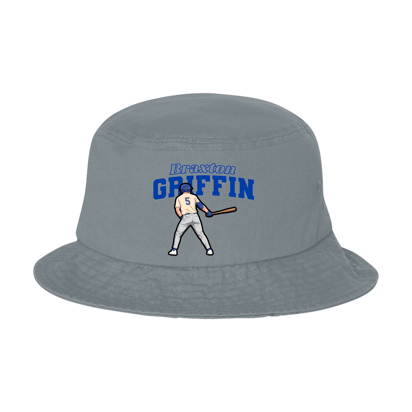 Bucket Cap — Name Arch in Grey