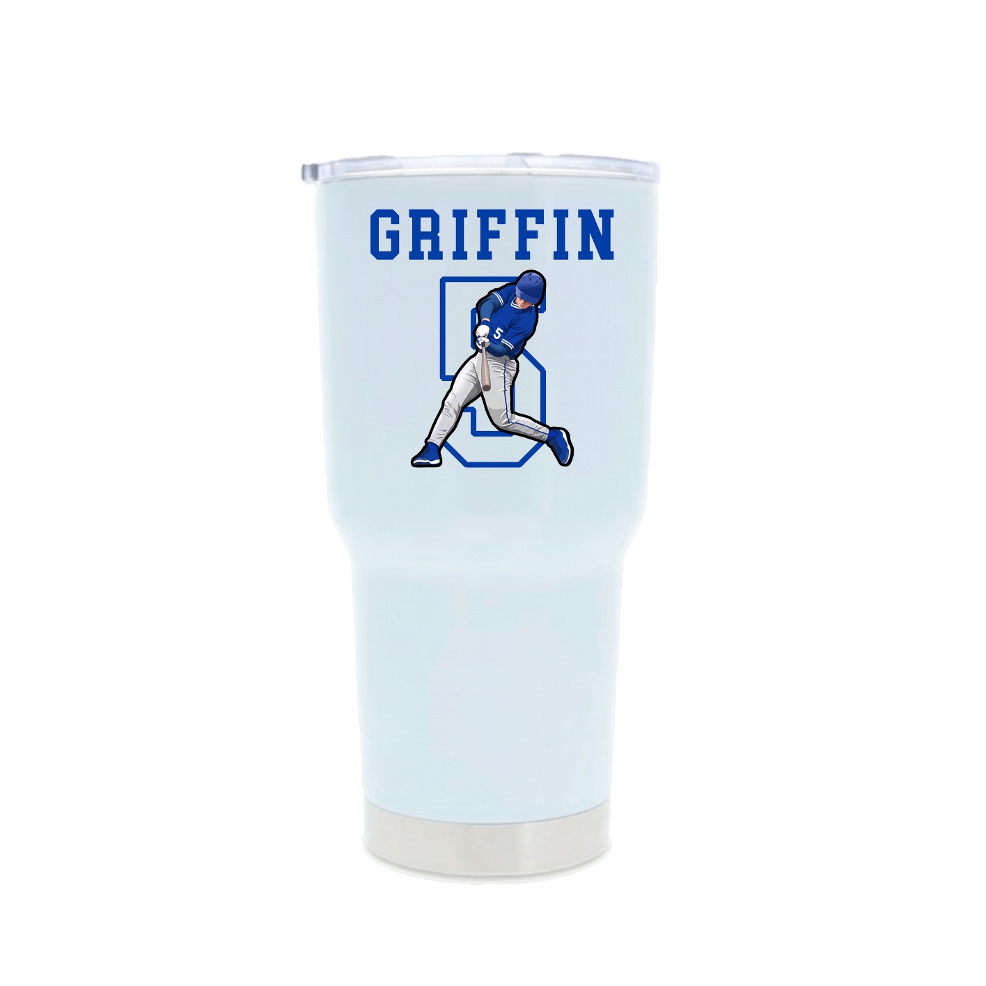 30oz Stainless Steel Tumbler — Shirsey in White