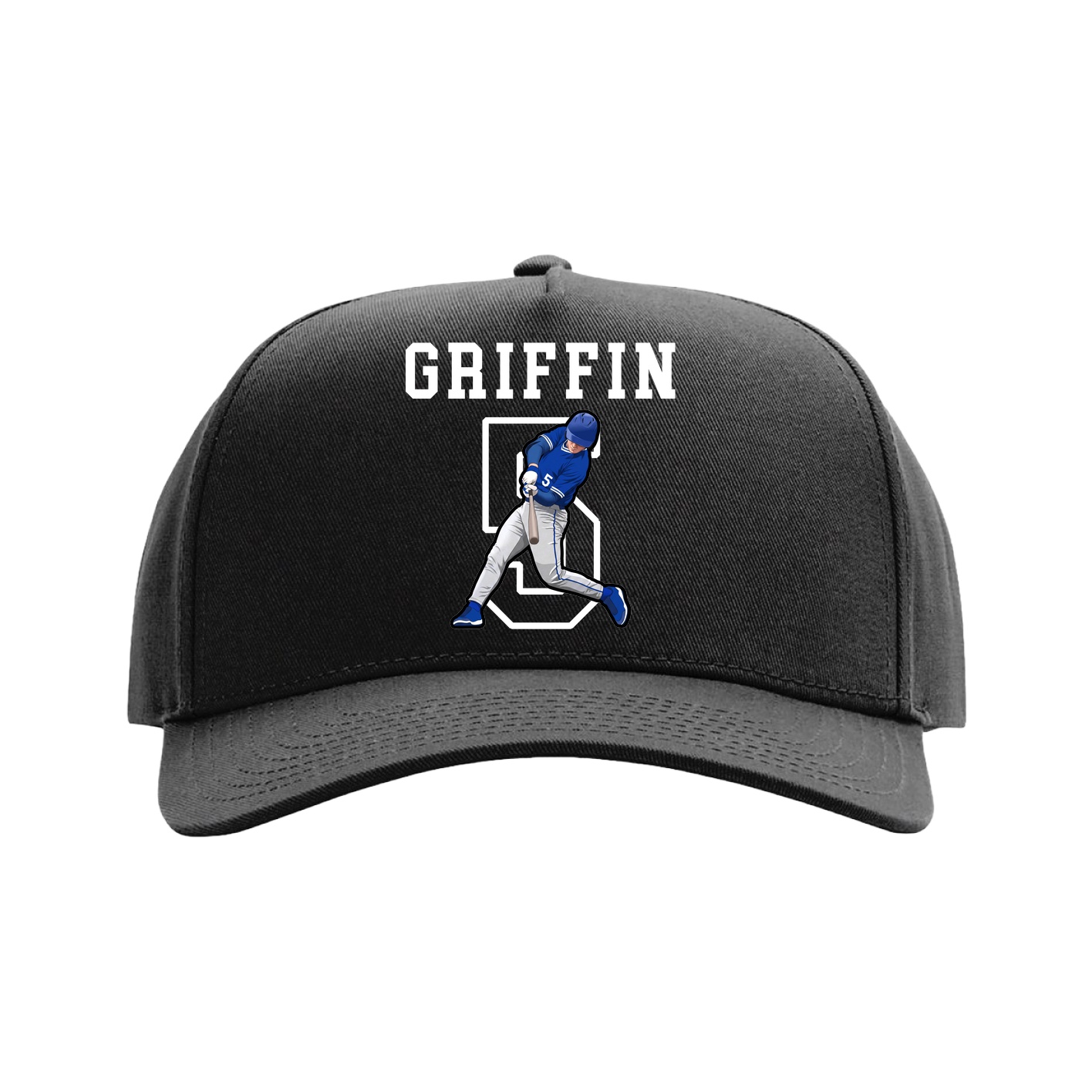 Full Fabric Five-Panel Champ Cap — Shirsey in Black