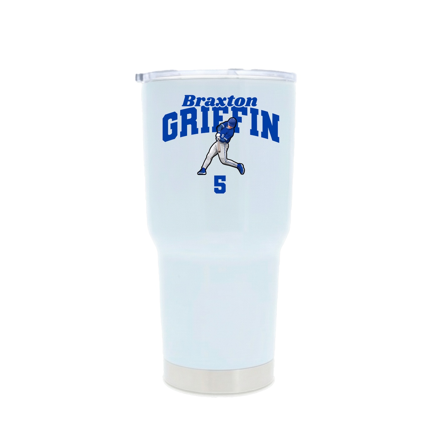 30oz Stainless Steel Tumbler — Signature Arch in White