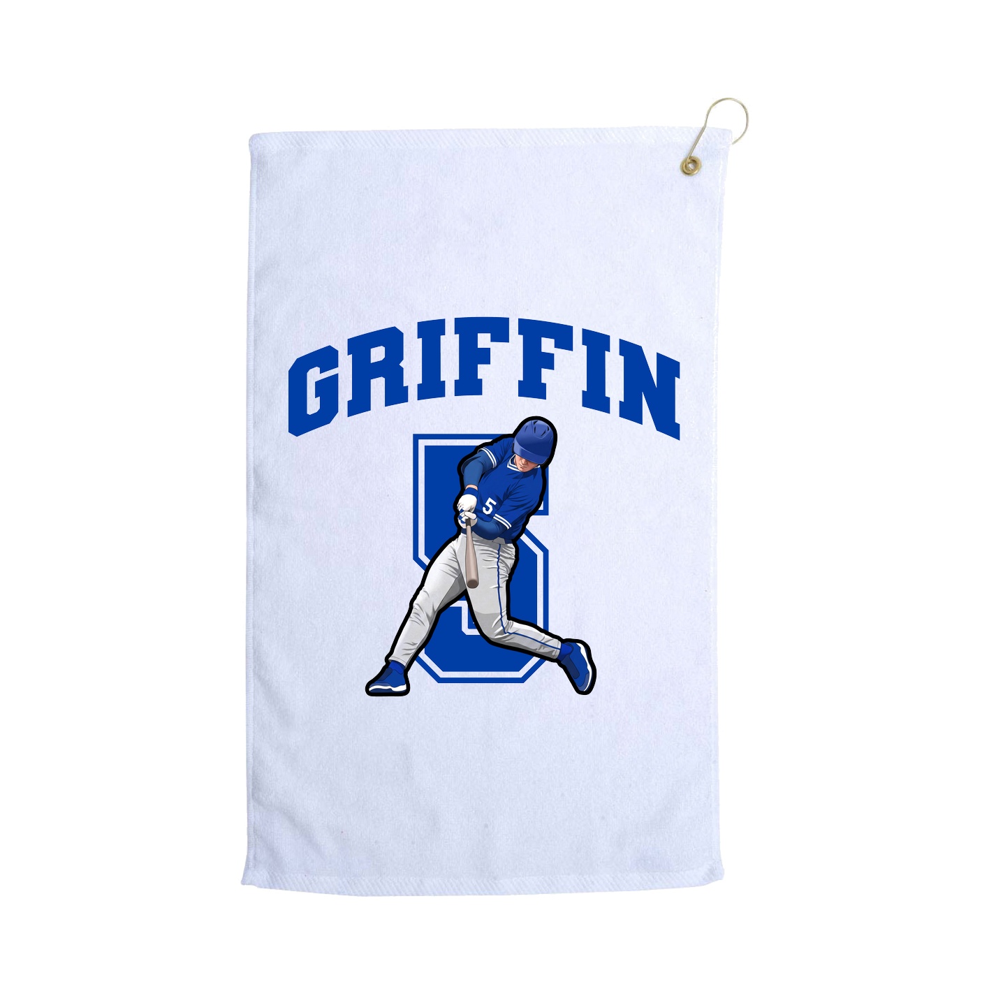Golf Towel — Number in White