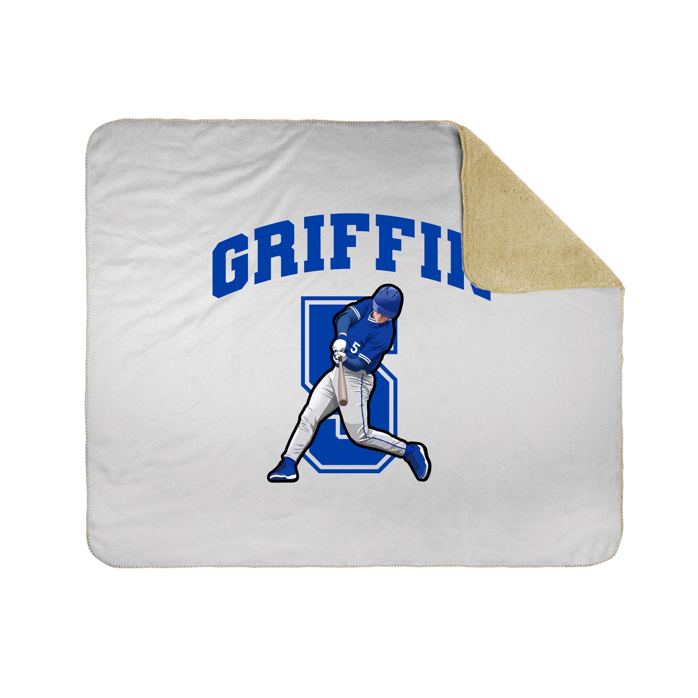 Throw Blanket — Number in White