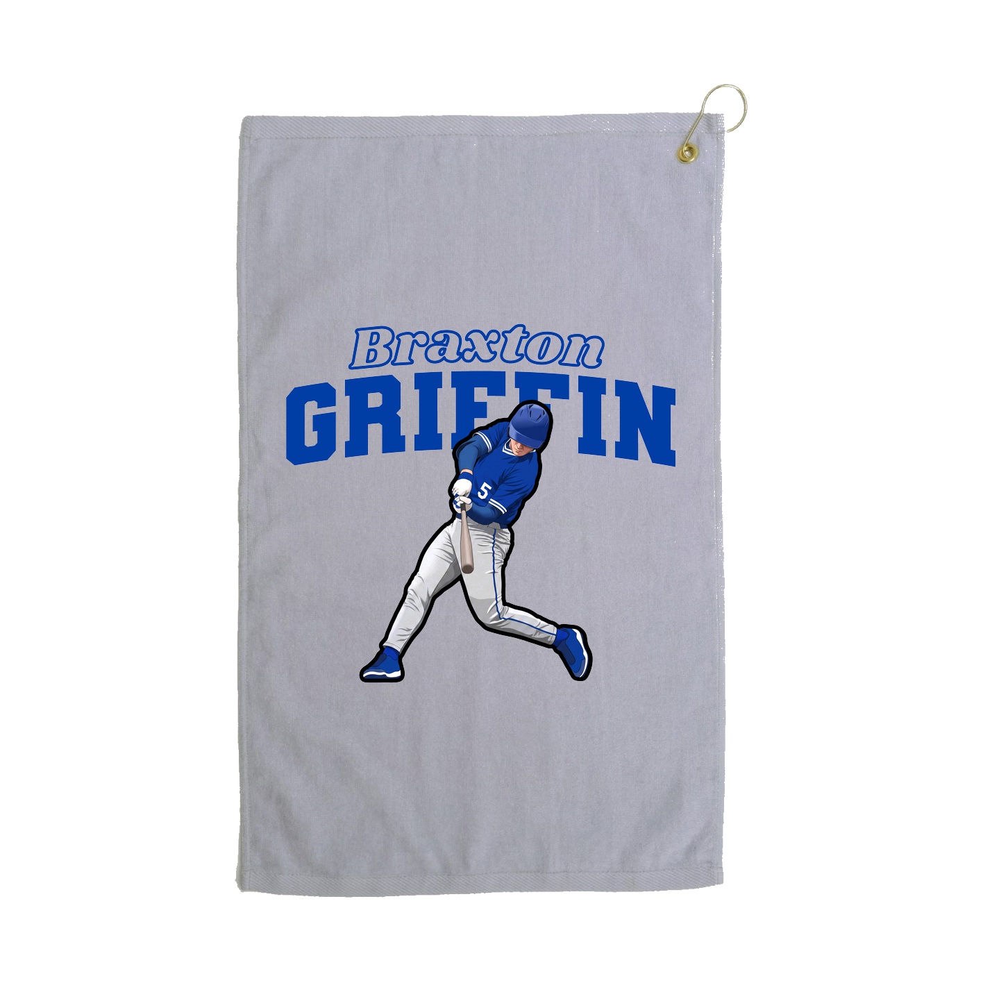 Golf Towel — Name Arch in Grey