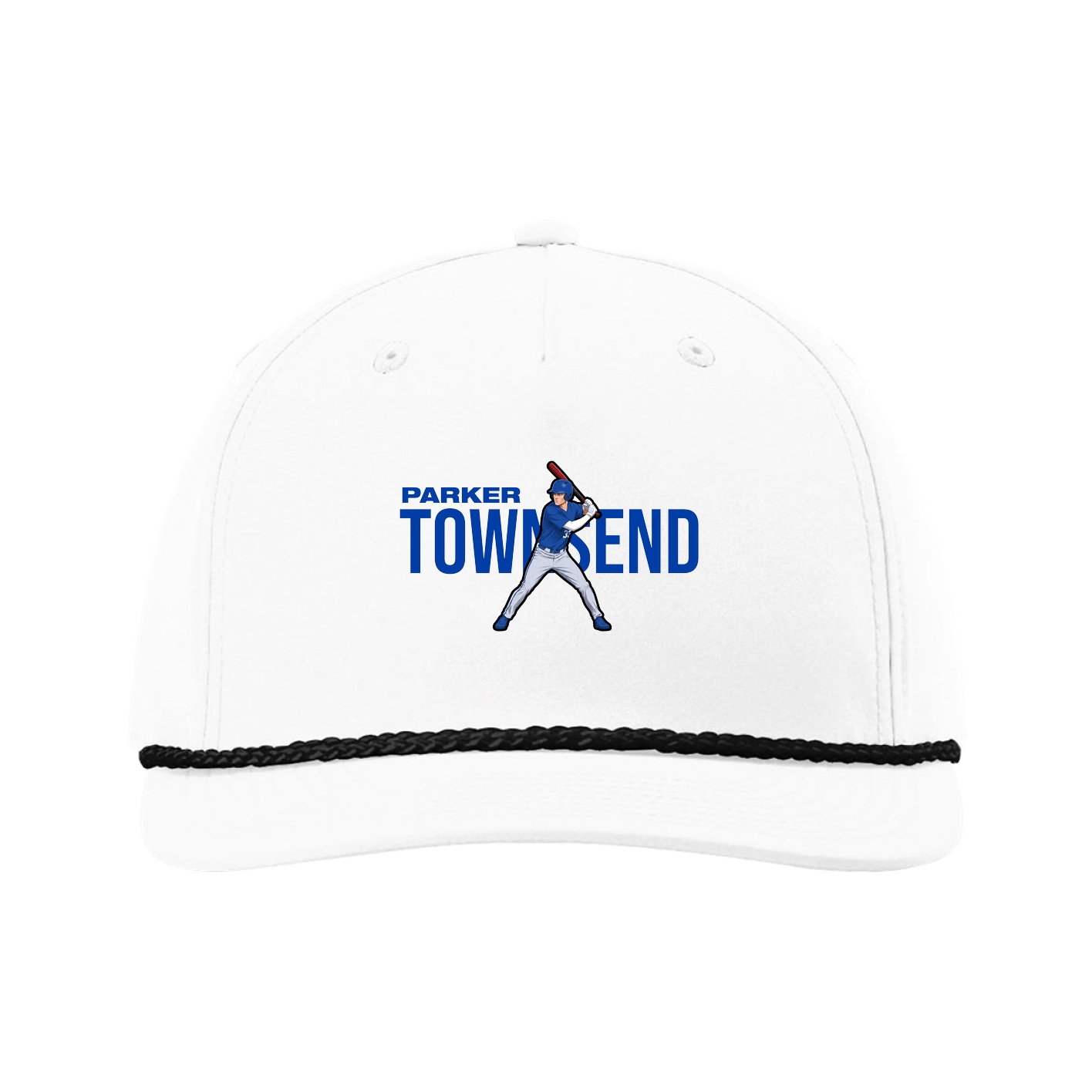 Five-Panel Classic Rope Cap — Player Name in White