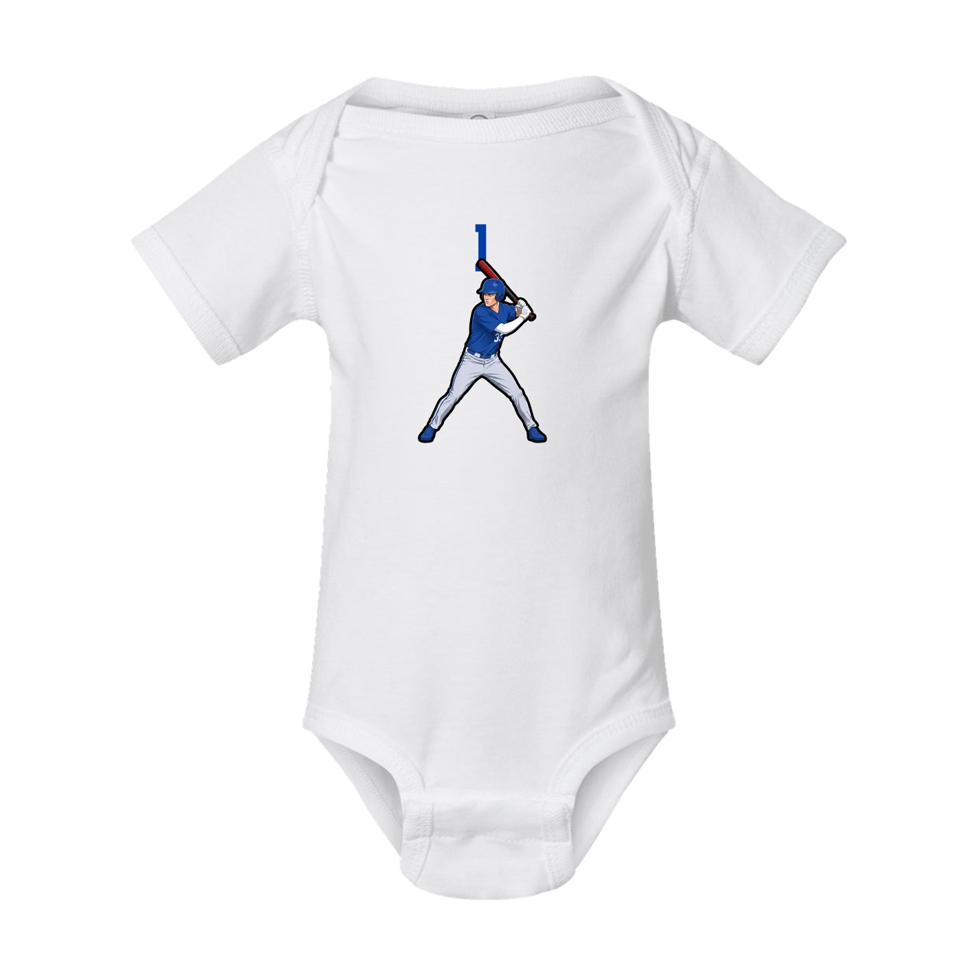 Baby Onesie — Number Top in White