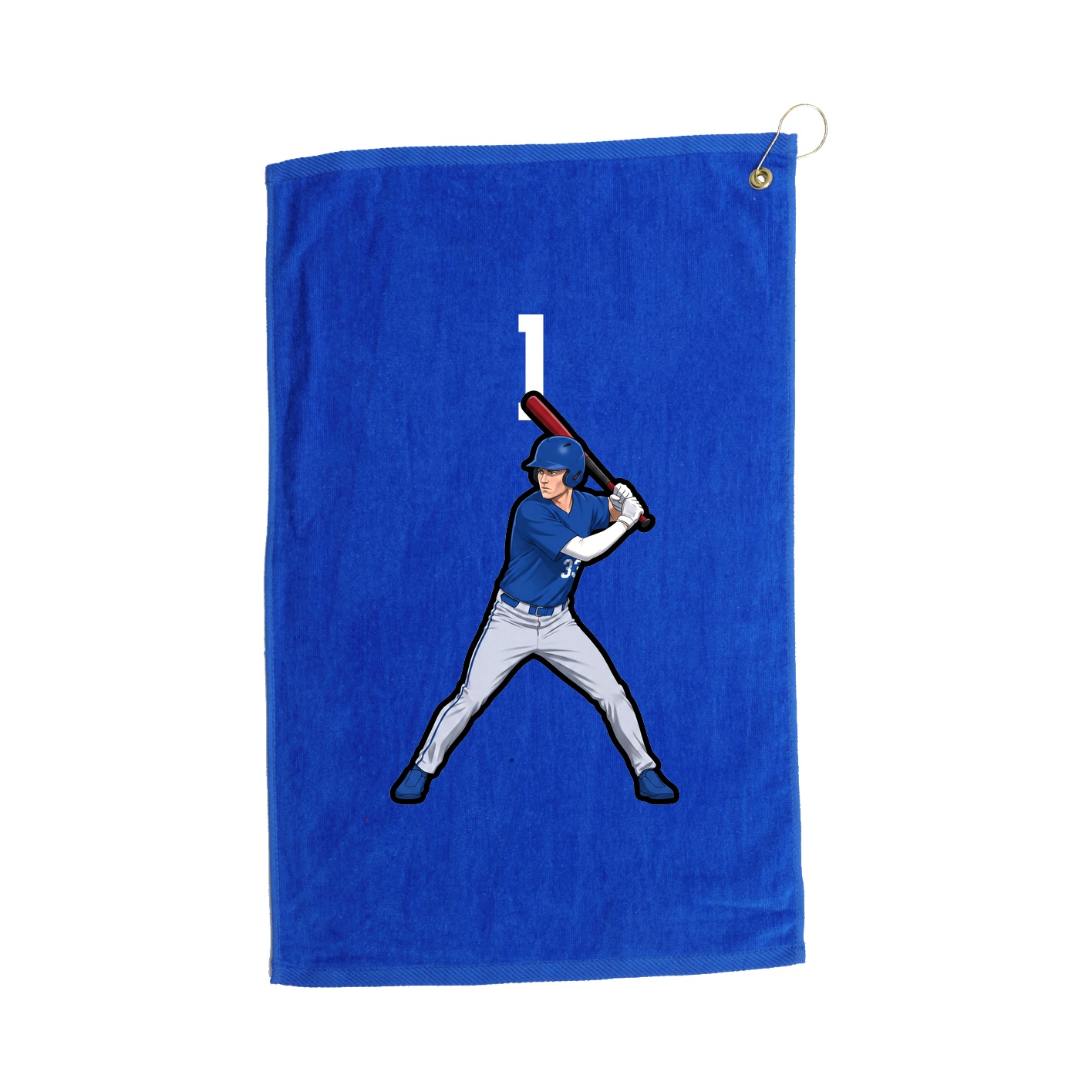 Golf Towel — Number Top in Royal