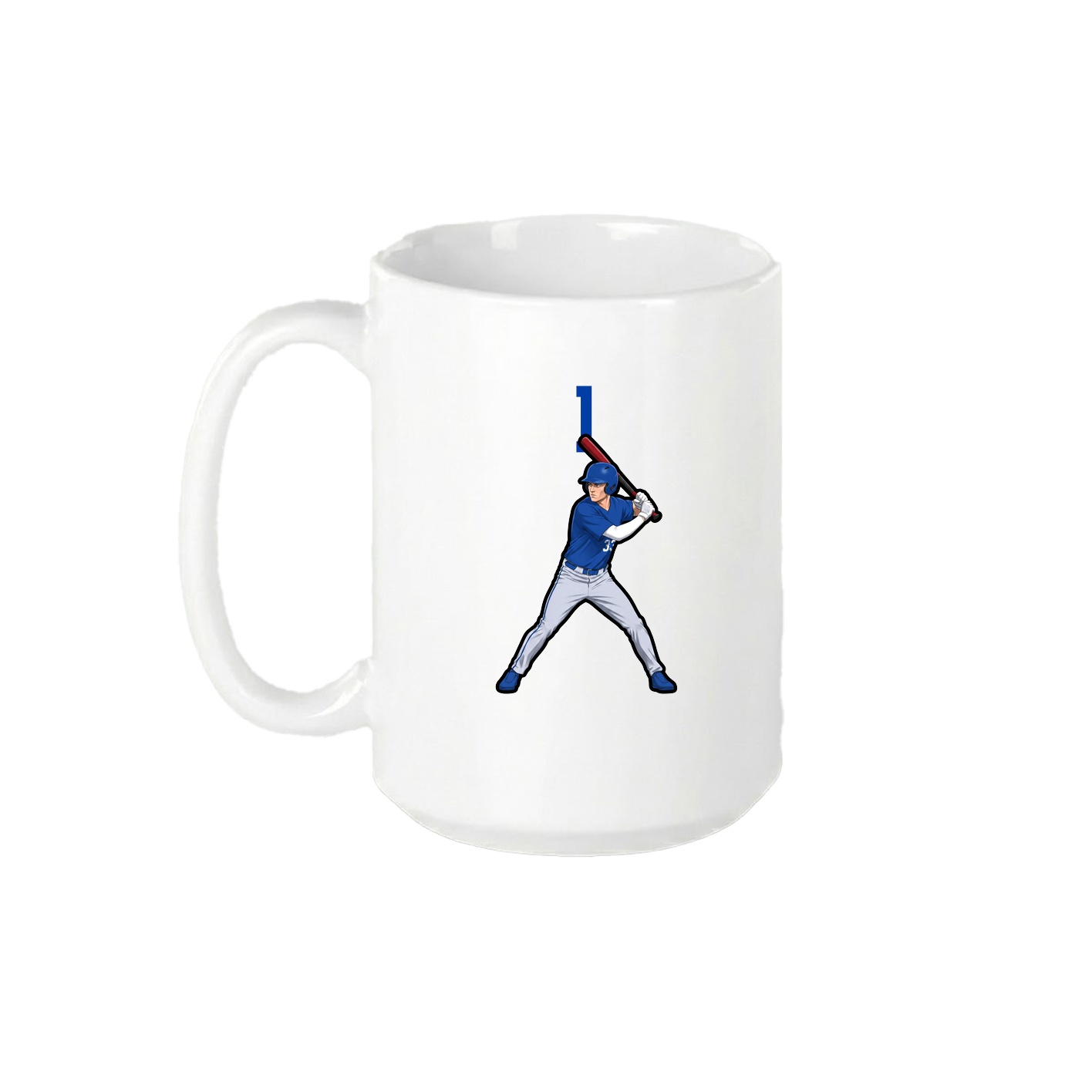 15oz Coffee Mug — Number Top in White