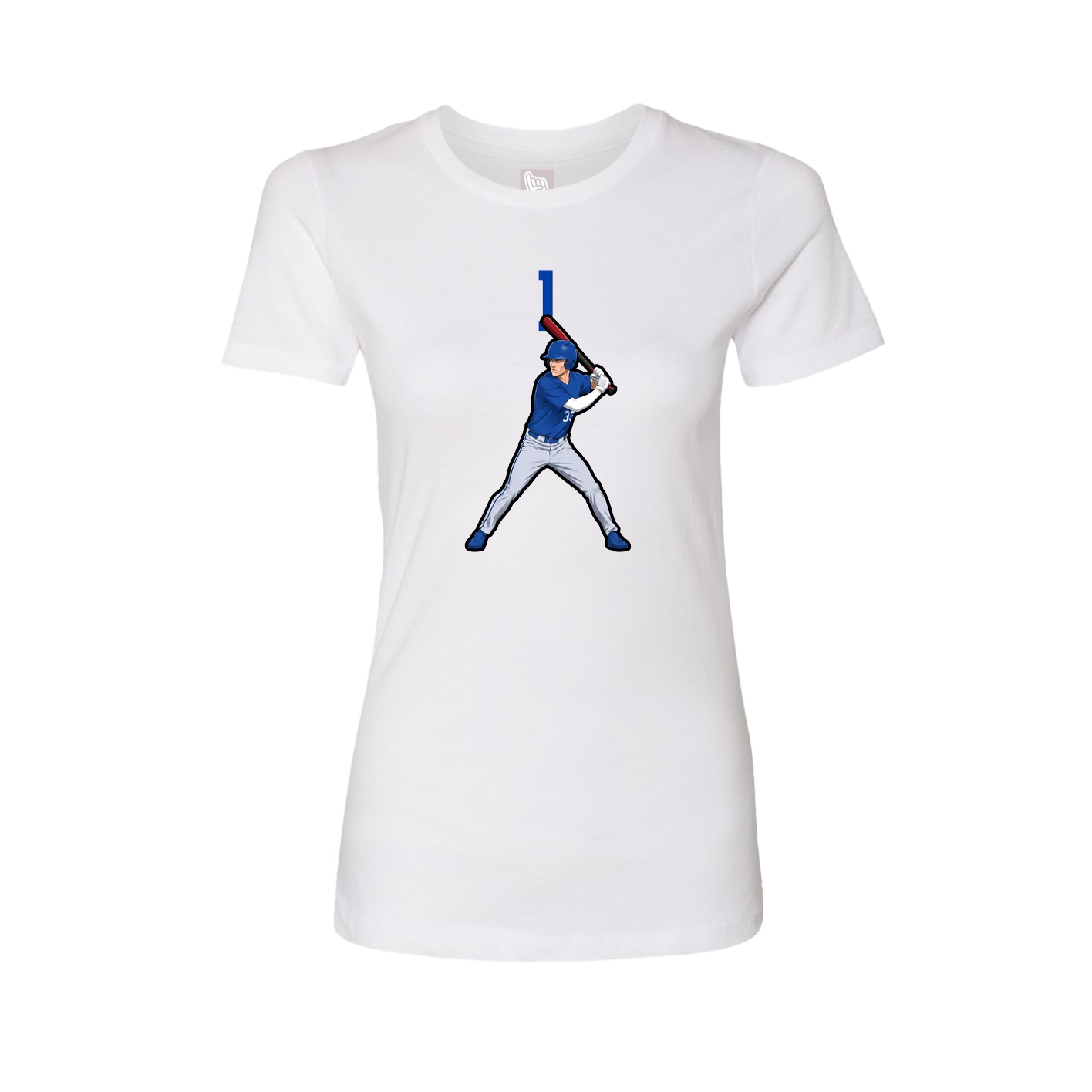 Fitted Women's Tee — Number Top in White