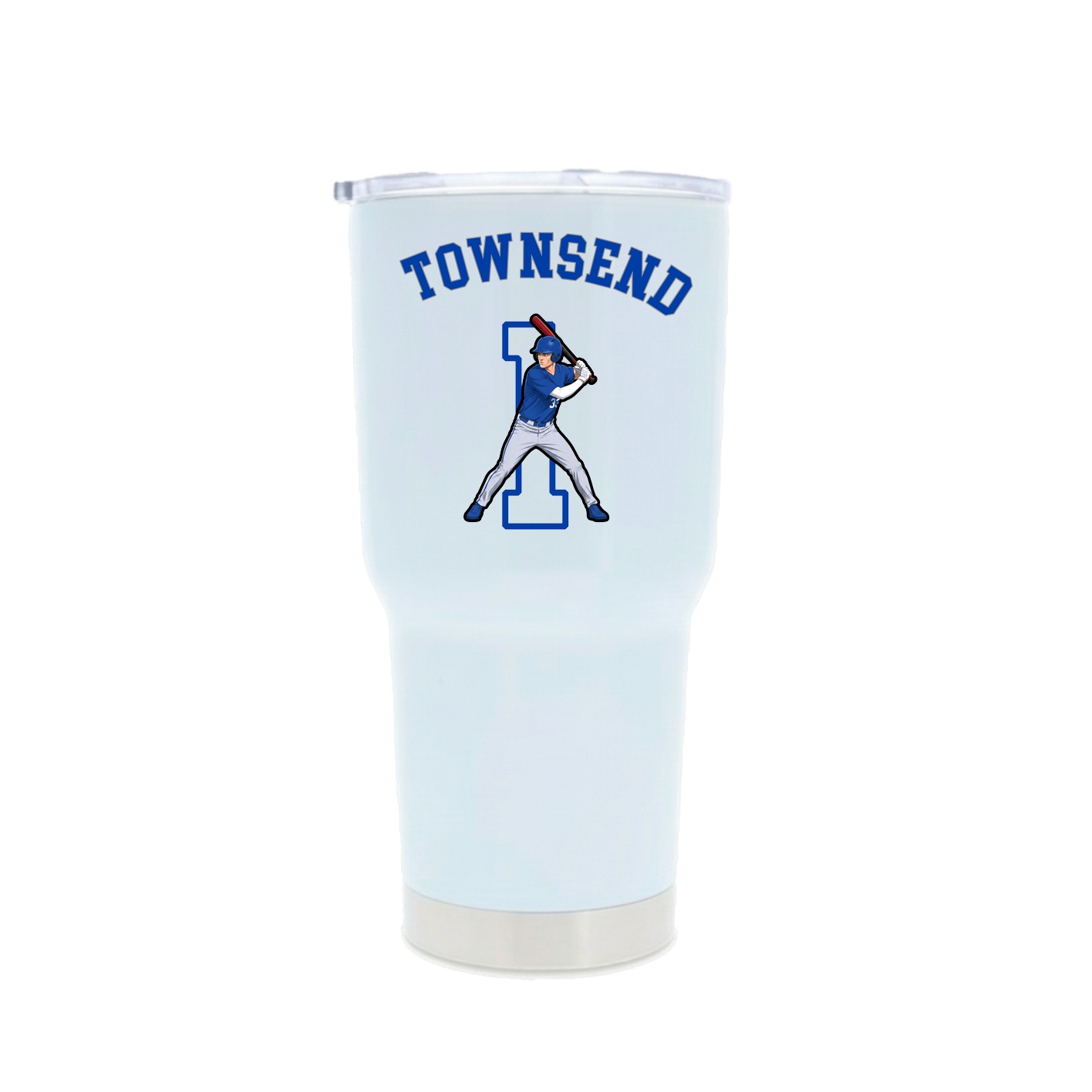 30oz Stainless Steel Tumbler — Shirsey Arch in White