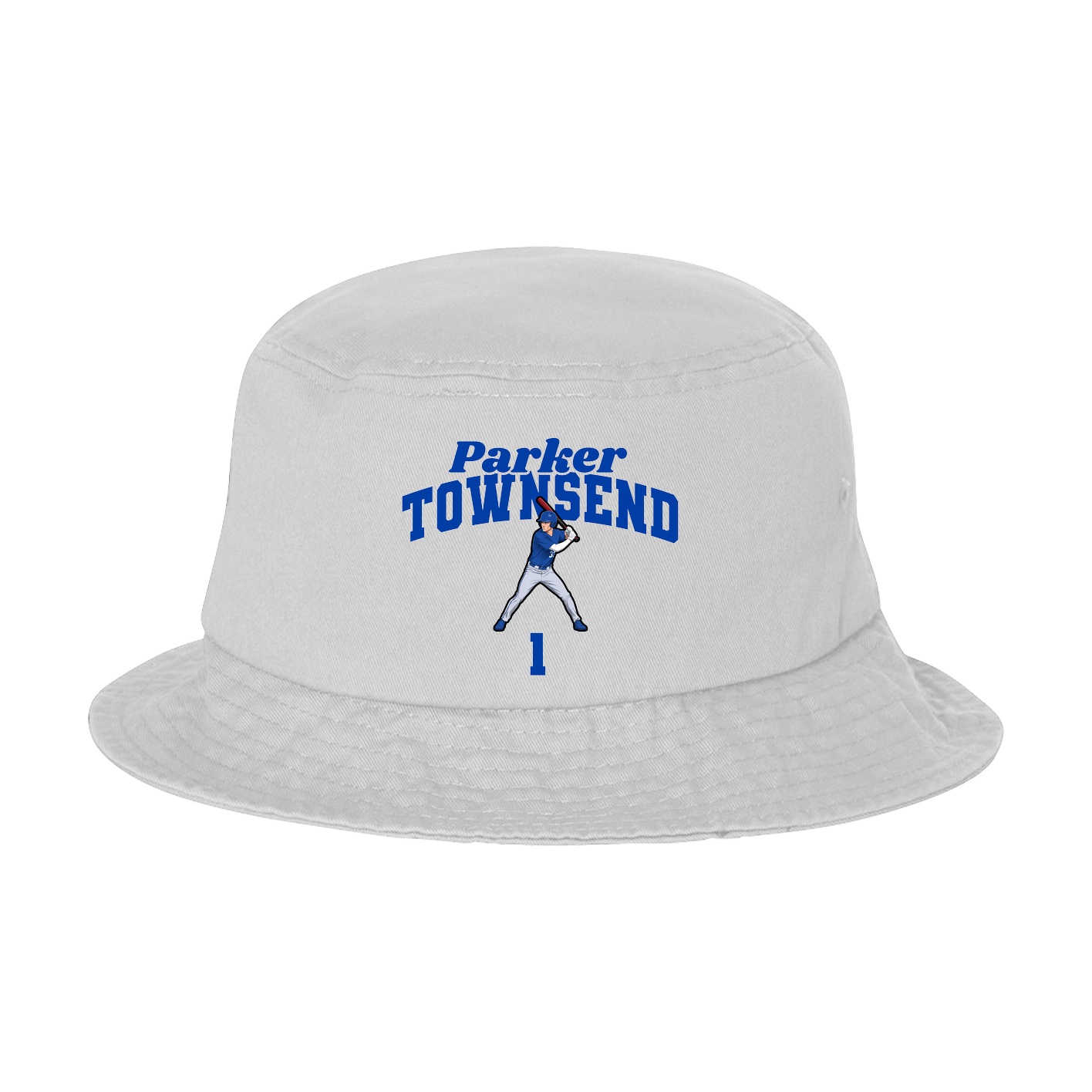 Bucket Cap — Signature Arch in White