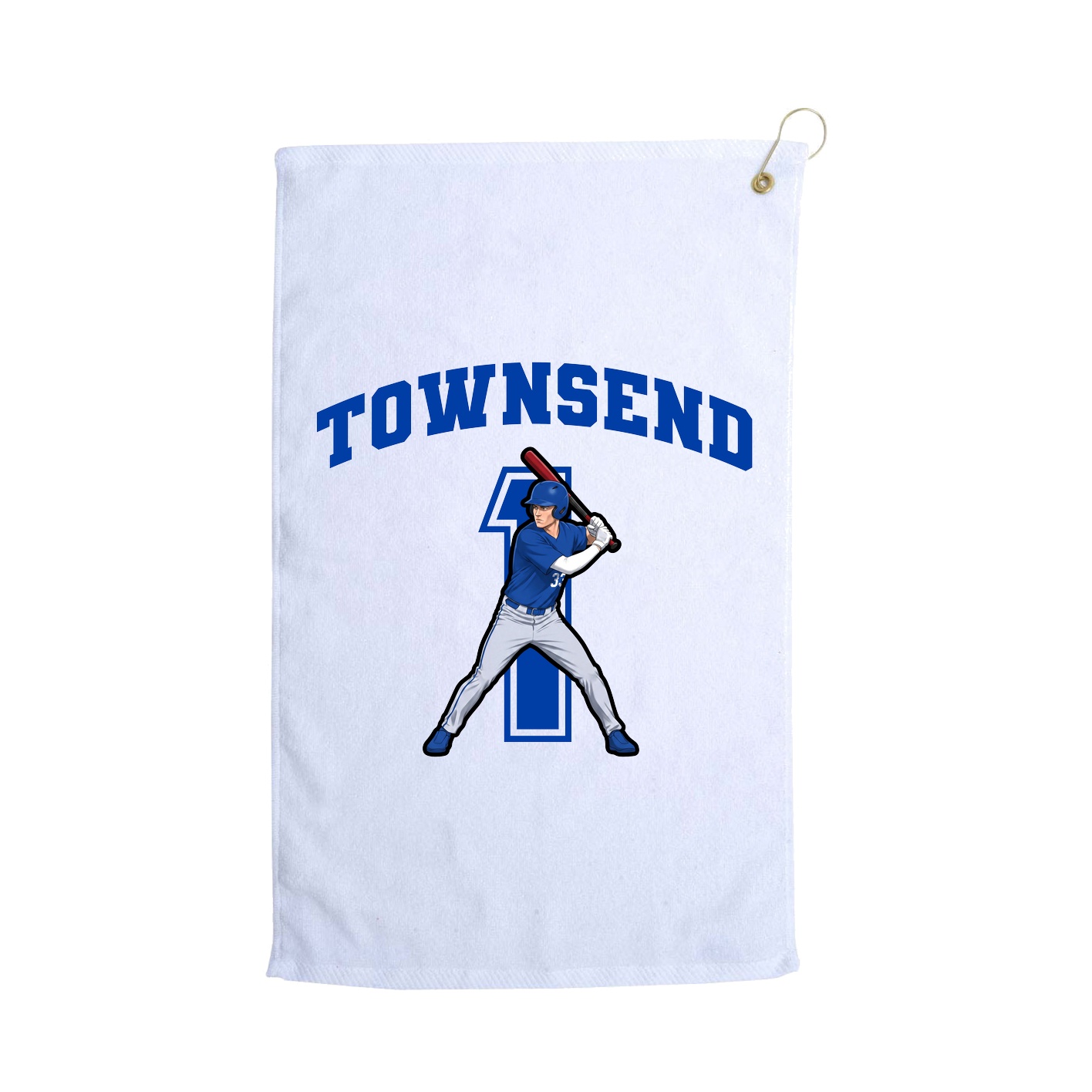 Golf Towel — Number in White