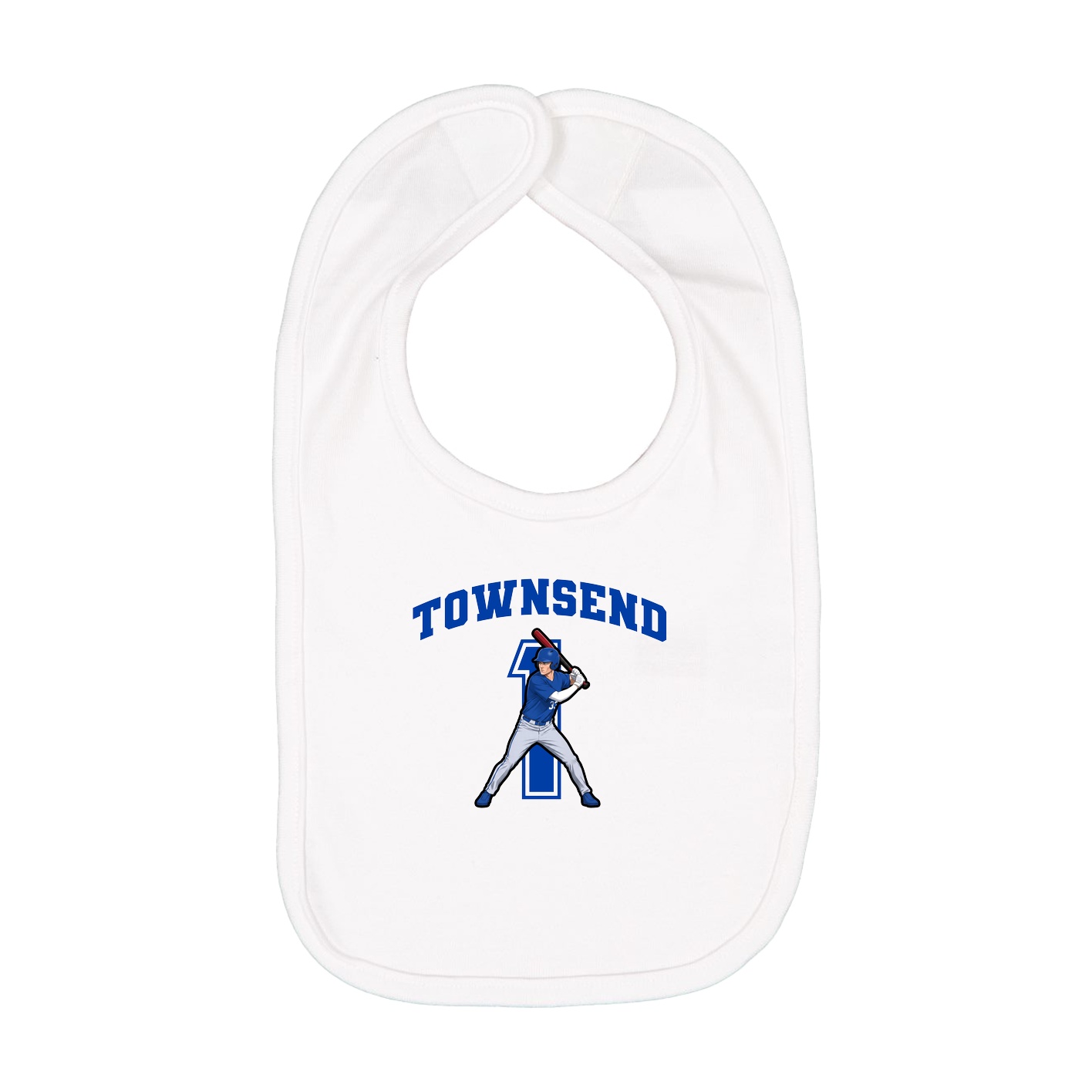 Infant Bib — Number in White
