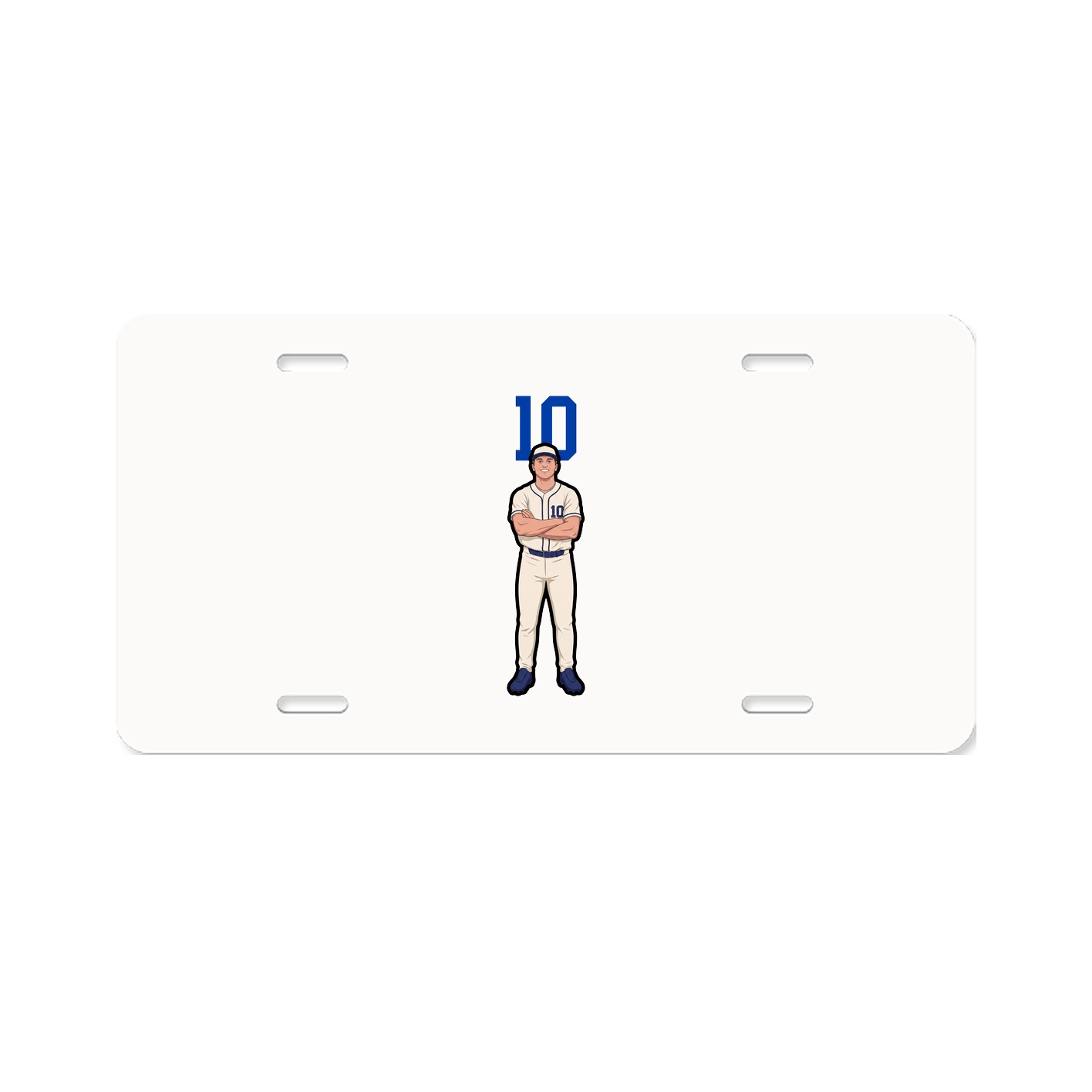 License Plate — Number Top in Classic