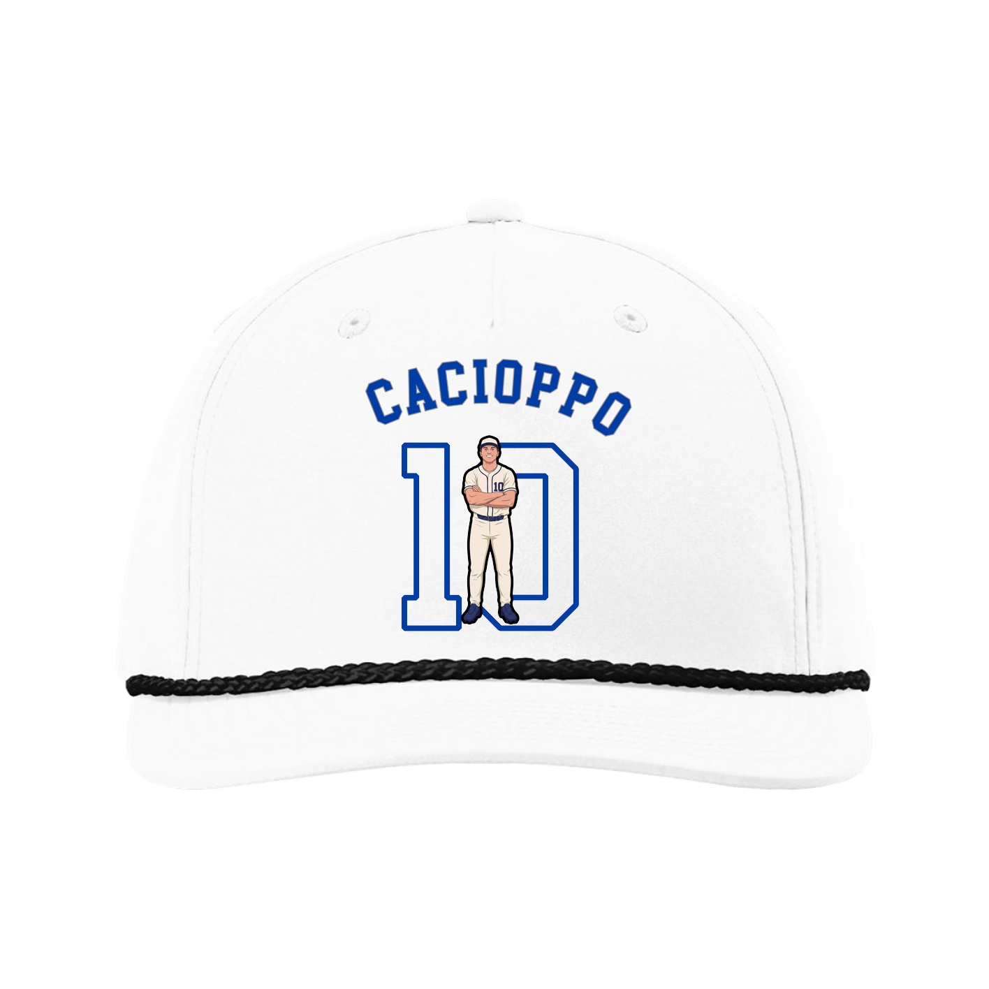 Five-Panel Classic Rope Cap — Shirsey Arch in White