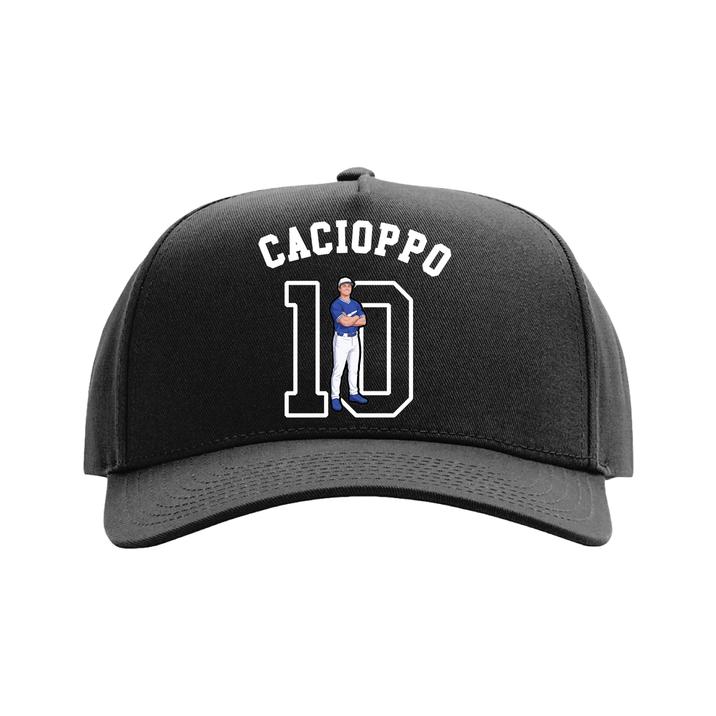 Full Fabric Five-Panel Champ Cap — Shirsey Arch in Black