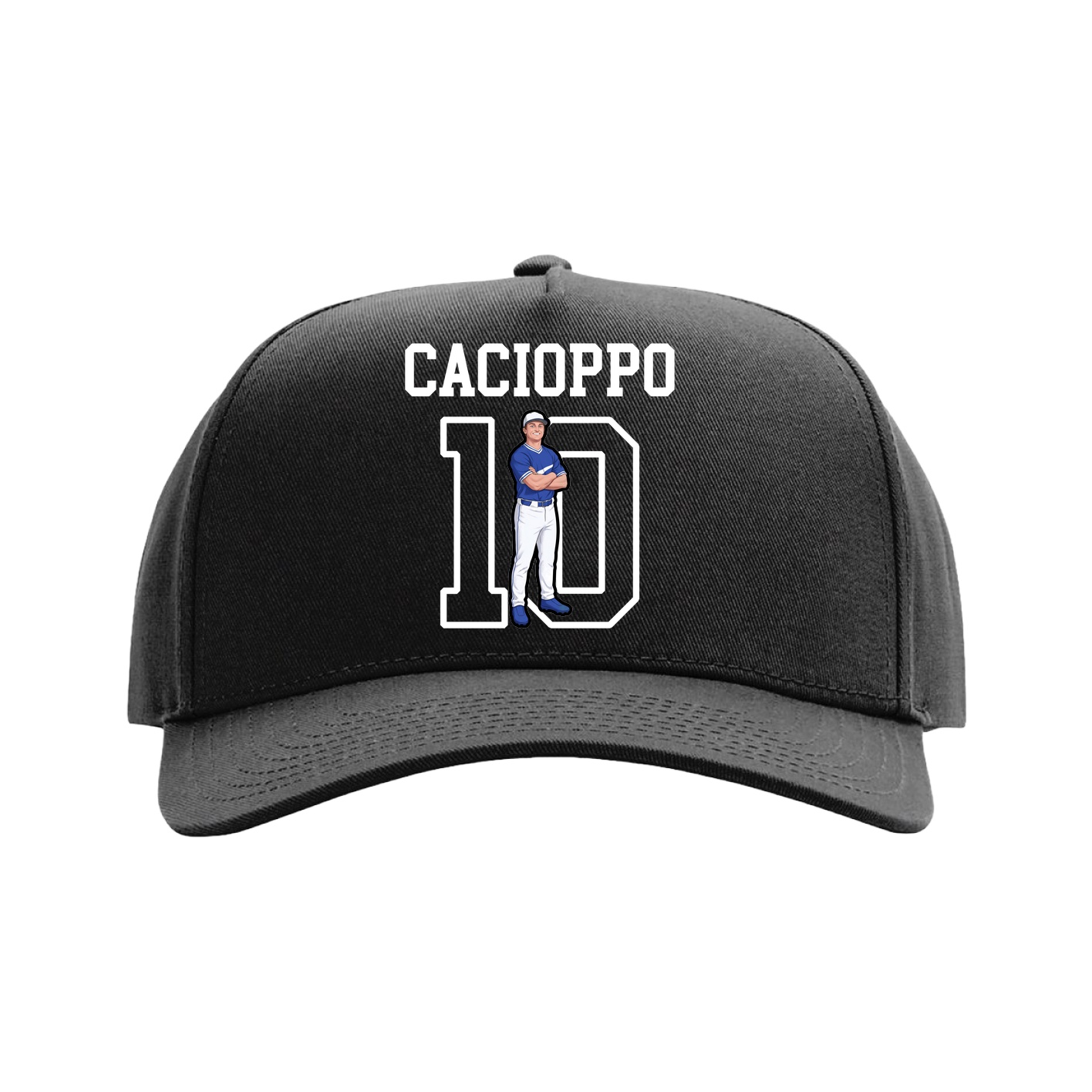 Full Fabric Five-Panel Champ Cap — Shirsey in Black