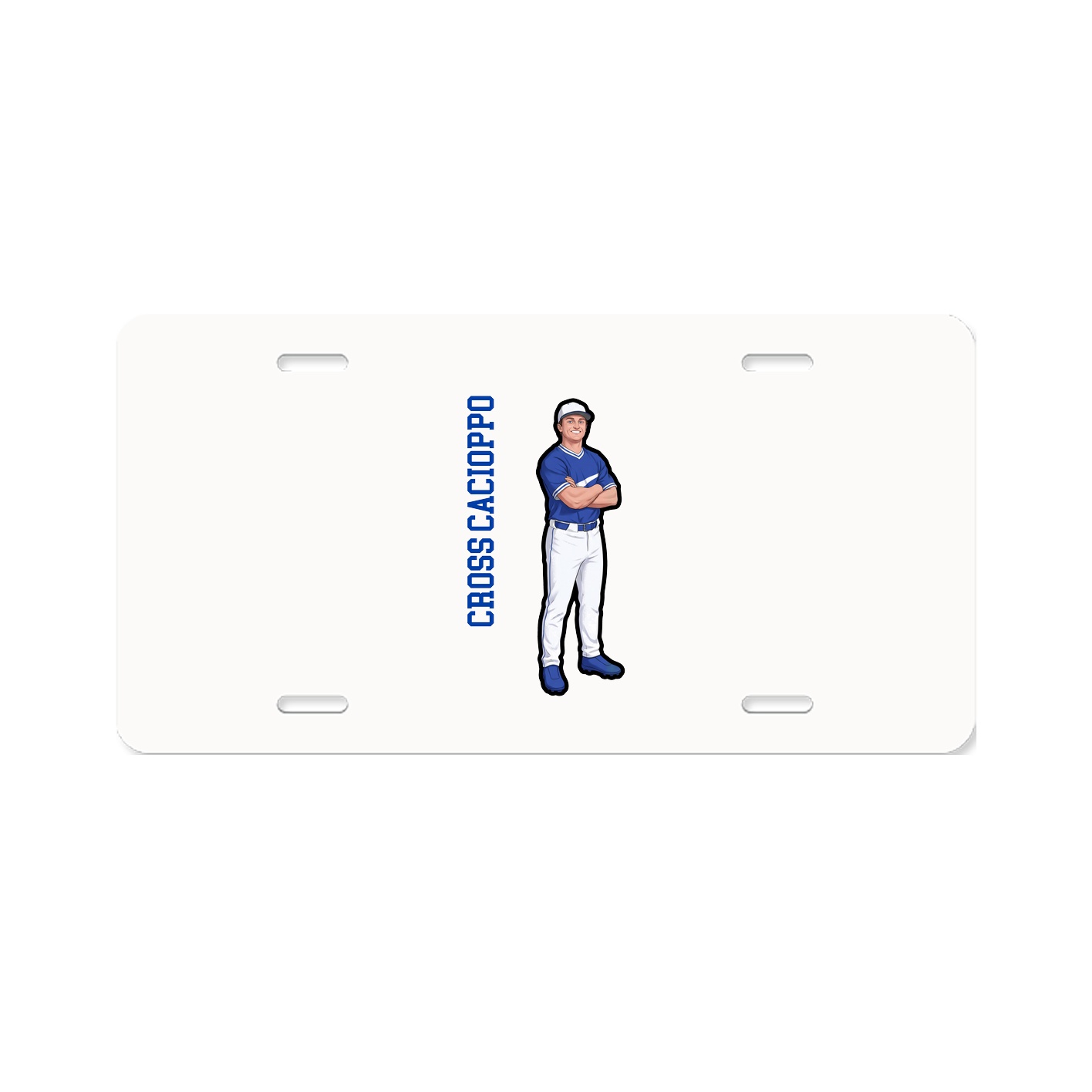 License Plate — Name Vertical in Classic