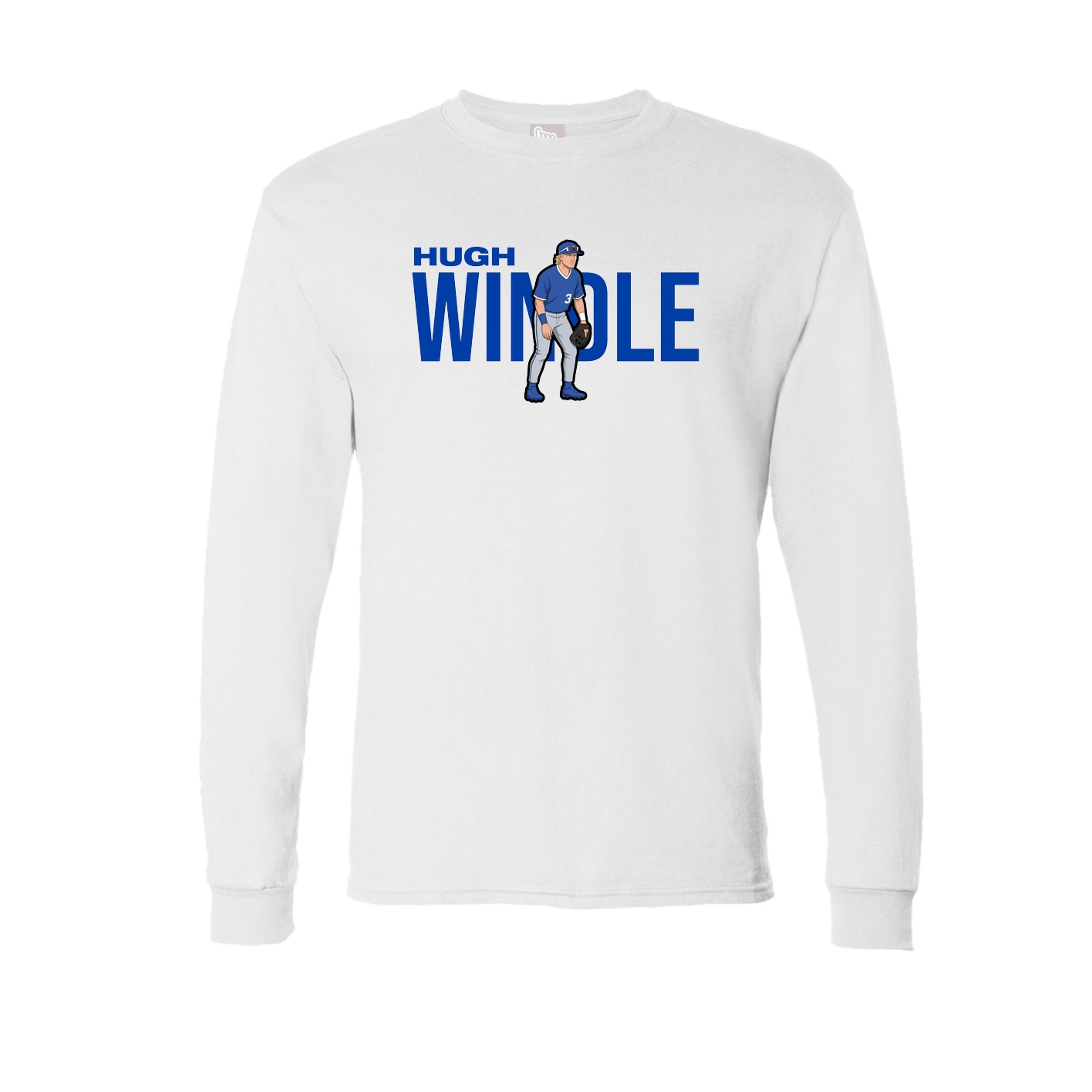 Long Sleeve Tee — Player Name in White
