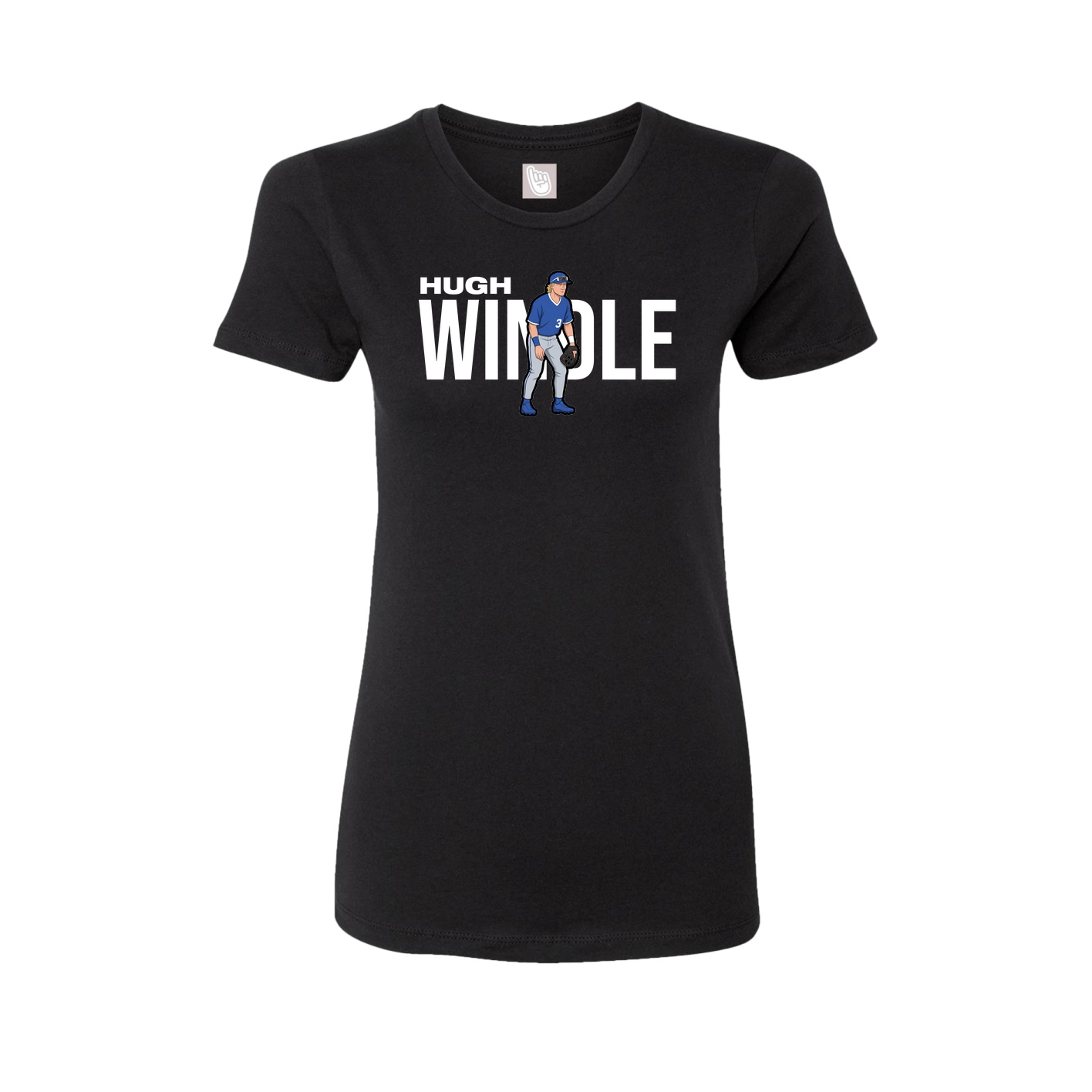 Fitted Women's Tee — Player Name in Black