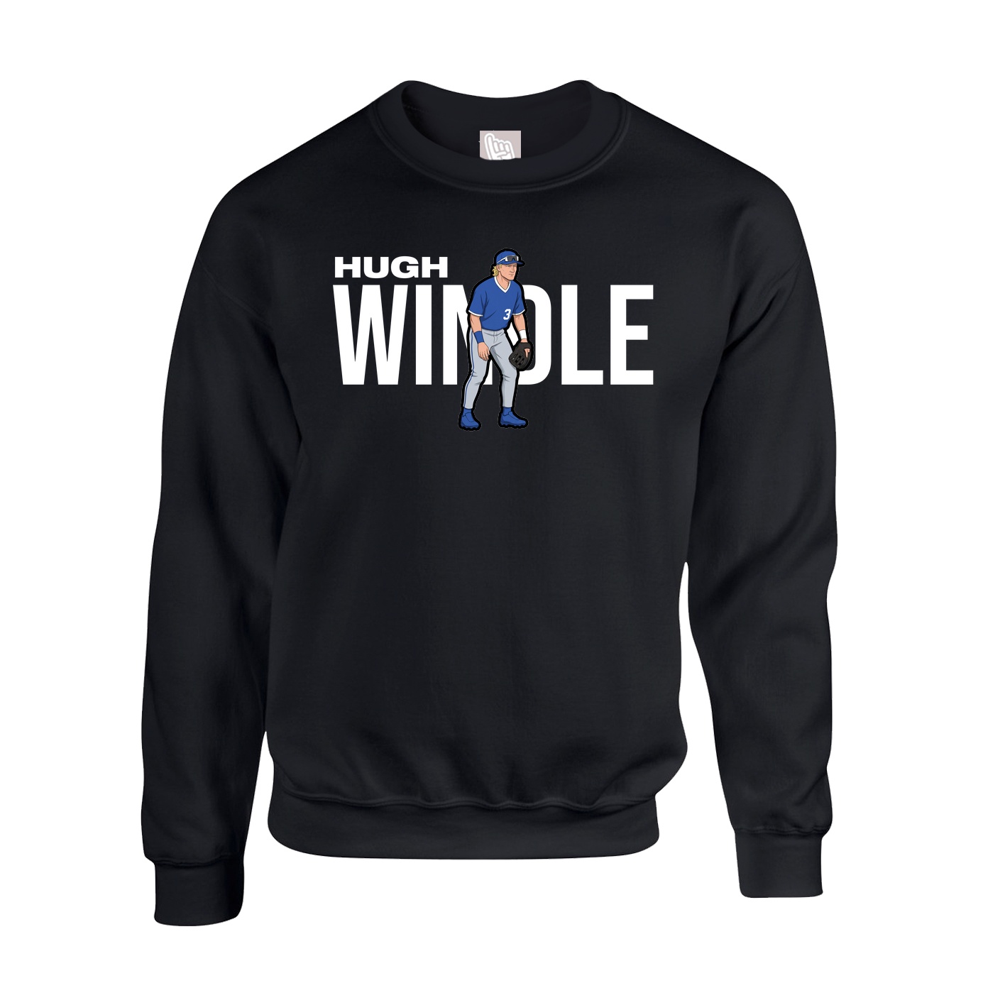 Fleece Crew — Player Name in Black