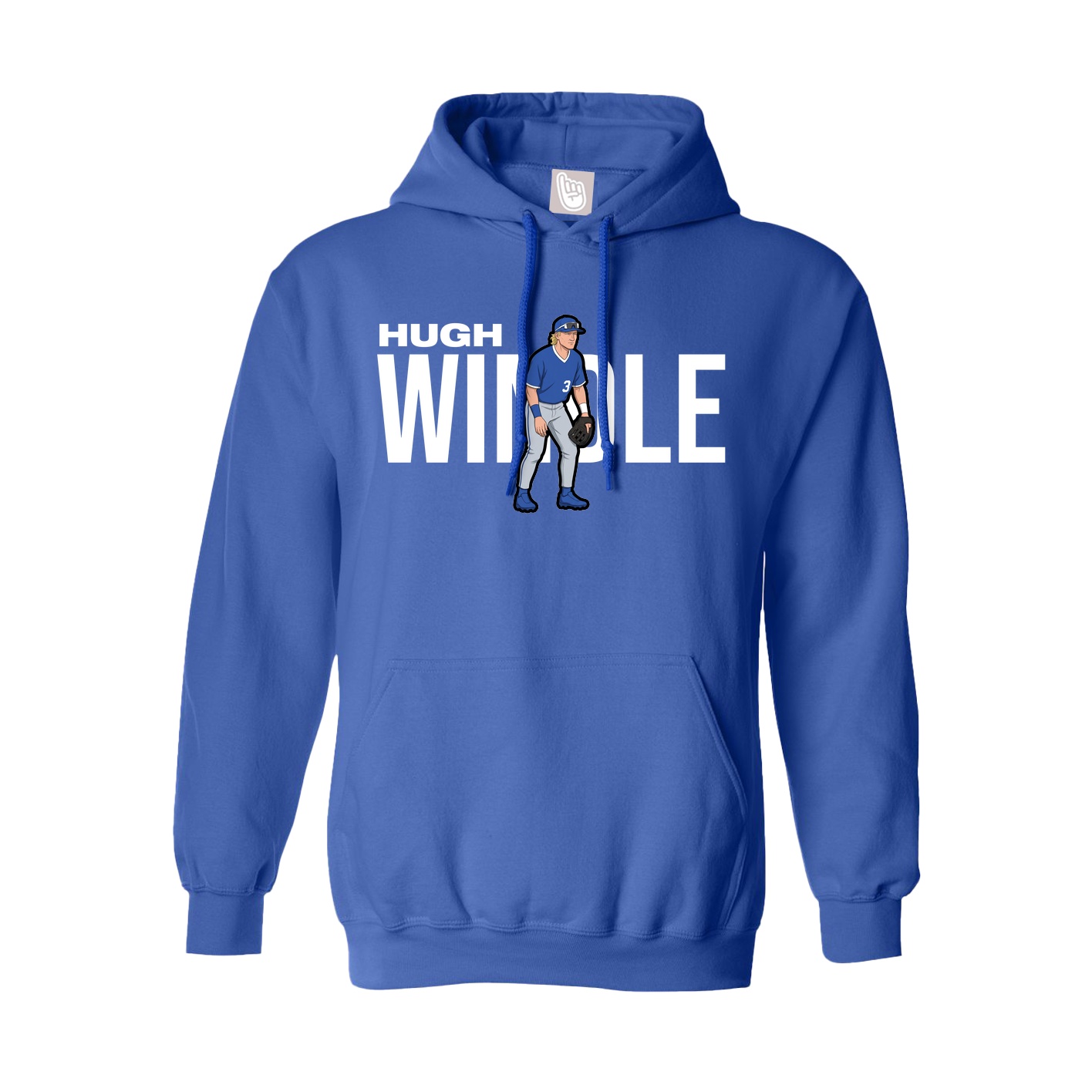 Youth Hoodie — Player Name in Royal