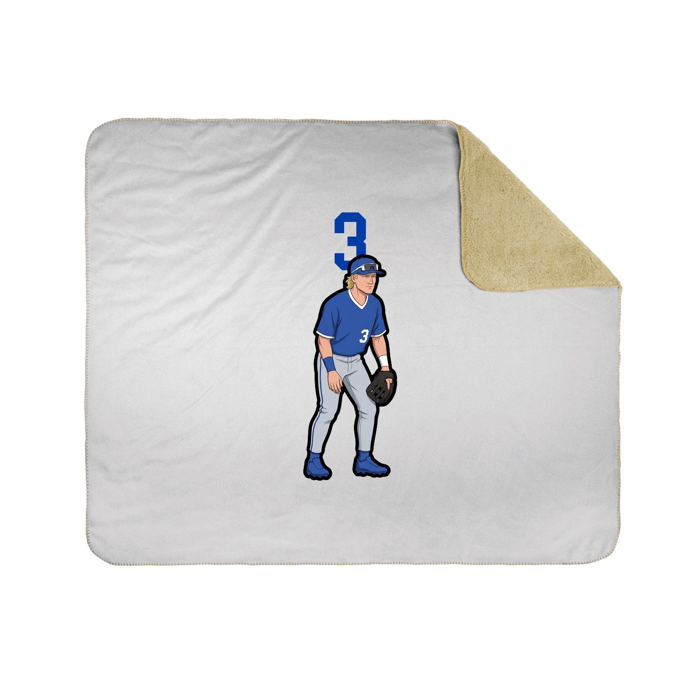 Throw Blanket — Number Top in White