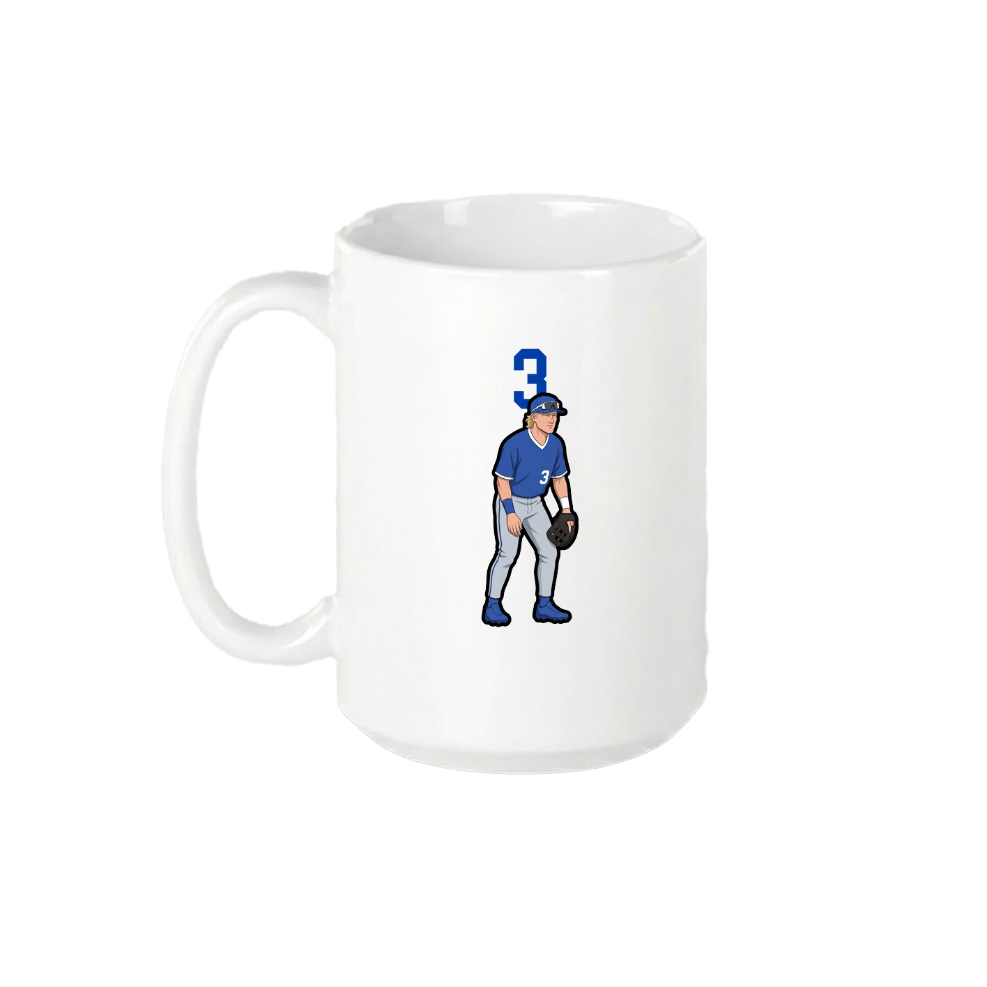 15oz Coffee Mug — Number Top in White